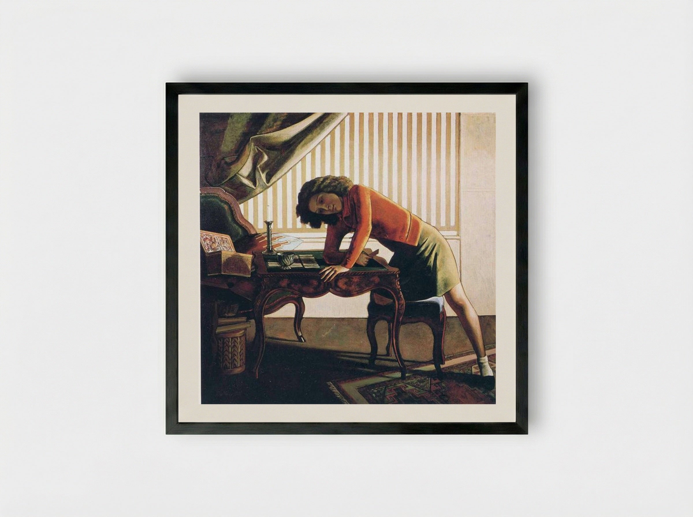 Patience - Balthus - Framed Print Black