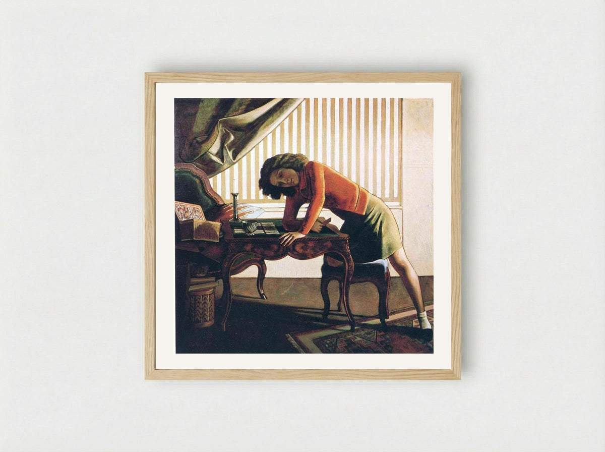 Patience - Balthus - Framed Print Wood
