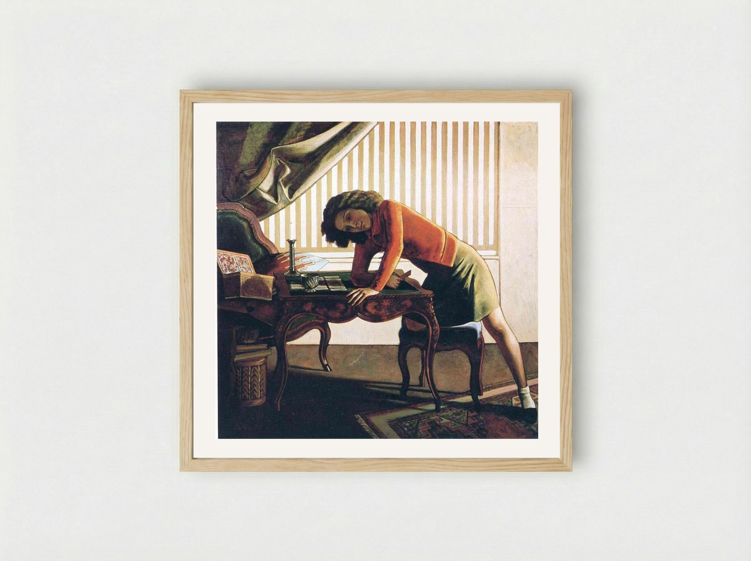 Patience - Balthus - Framed Print Wood