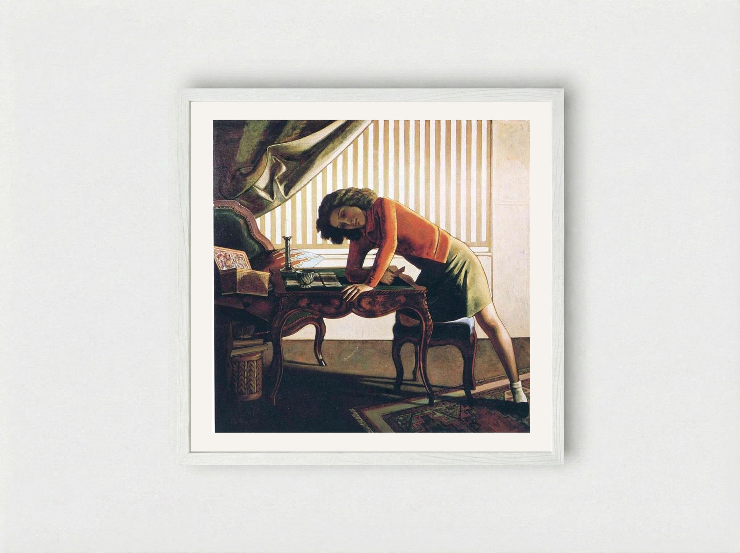 Patience - Balthus - Framed Print White