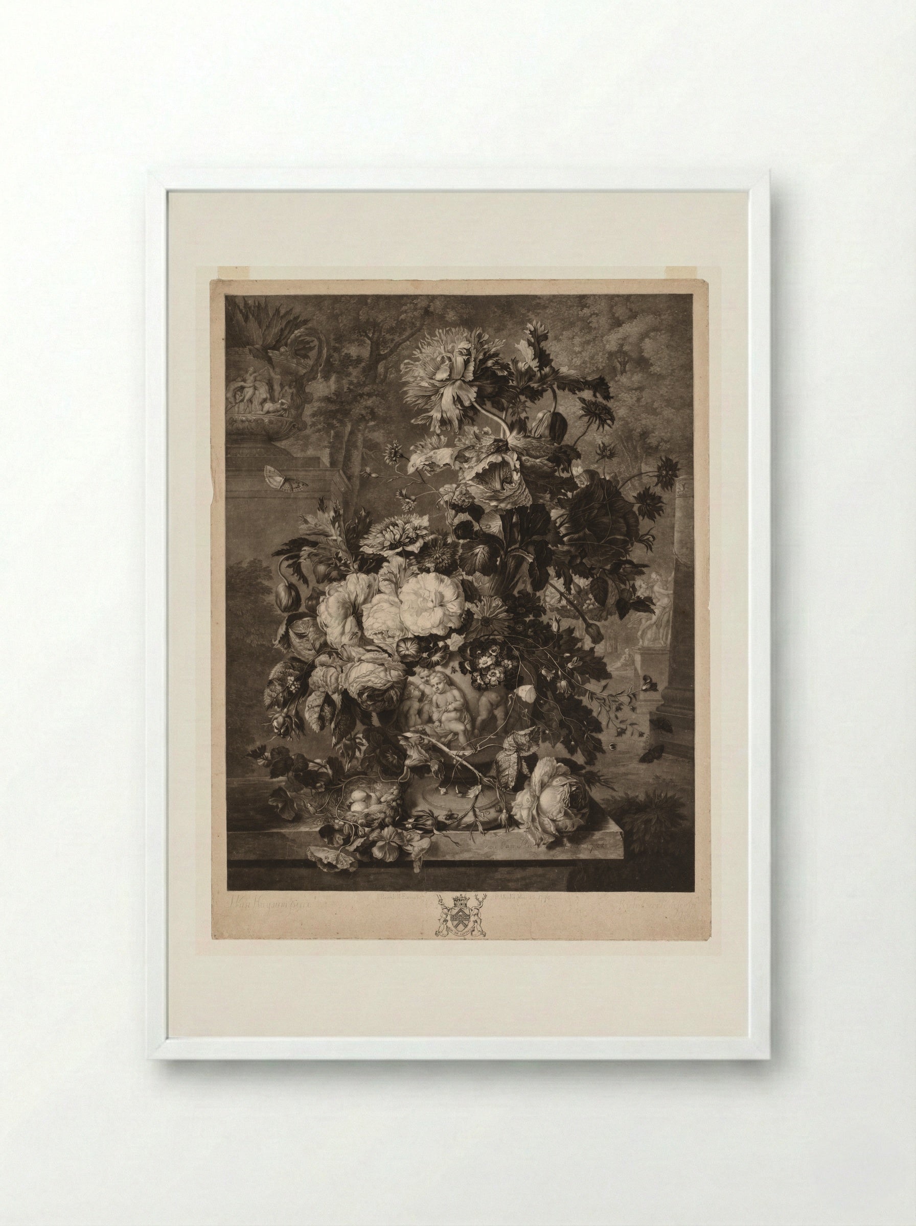 Flower Piece - Richard Earlom - Framed Print White