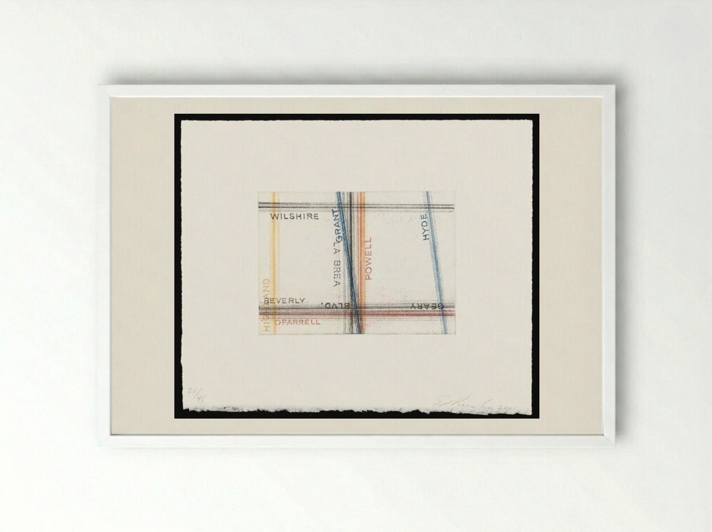 Los Francisco San Angeles - Edward Ruscha - Framed Print White