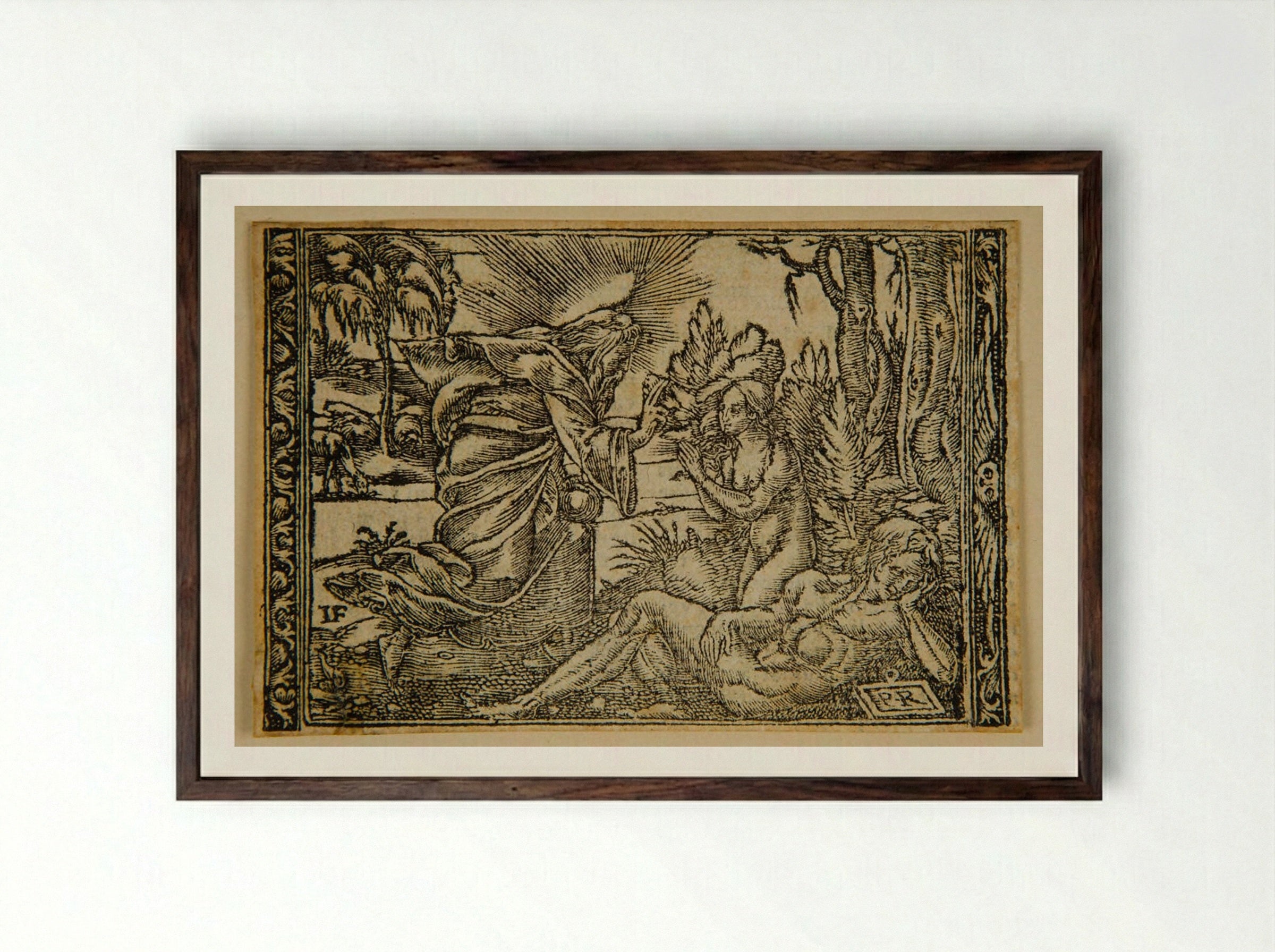 Creation of Eve - Master PR - Framed Print Dark Wood