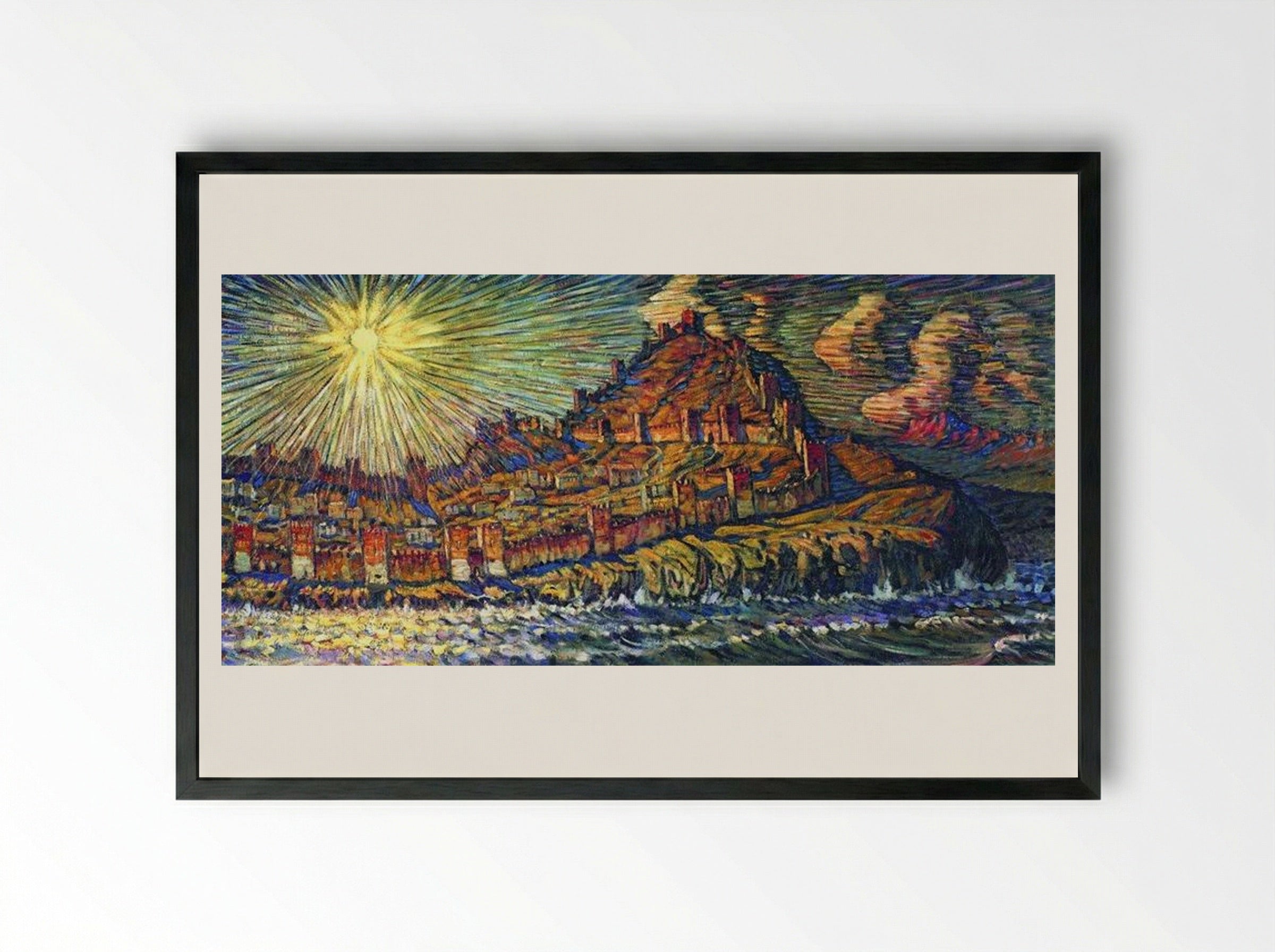 Genoese Fortress - Konstantin Bogaevsky - Framed Print Black