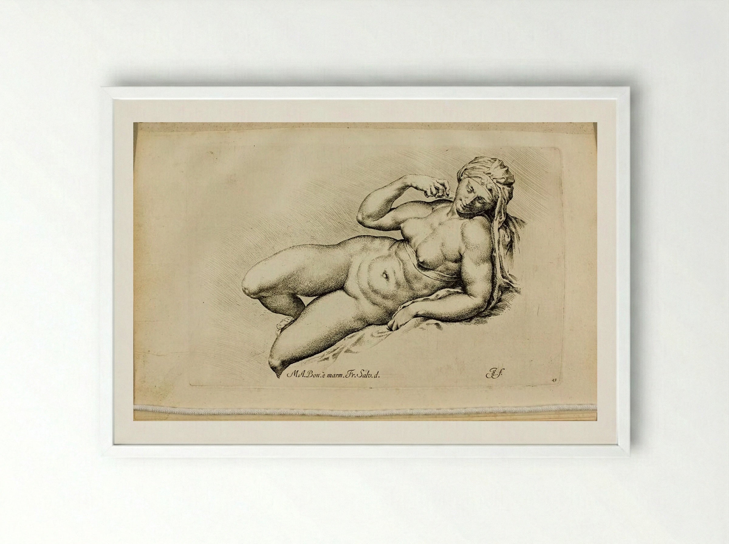 Plate 23: Aurora (Dawn) - Jan de Bisschop - Framed Print White