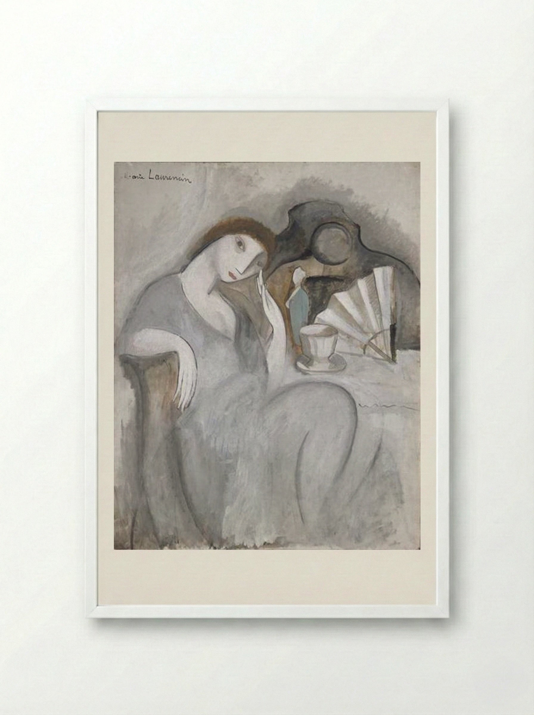 The Dancer - Marie Laurencin - Framed Print White
