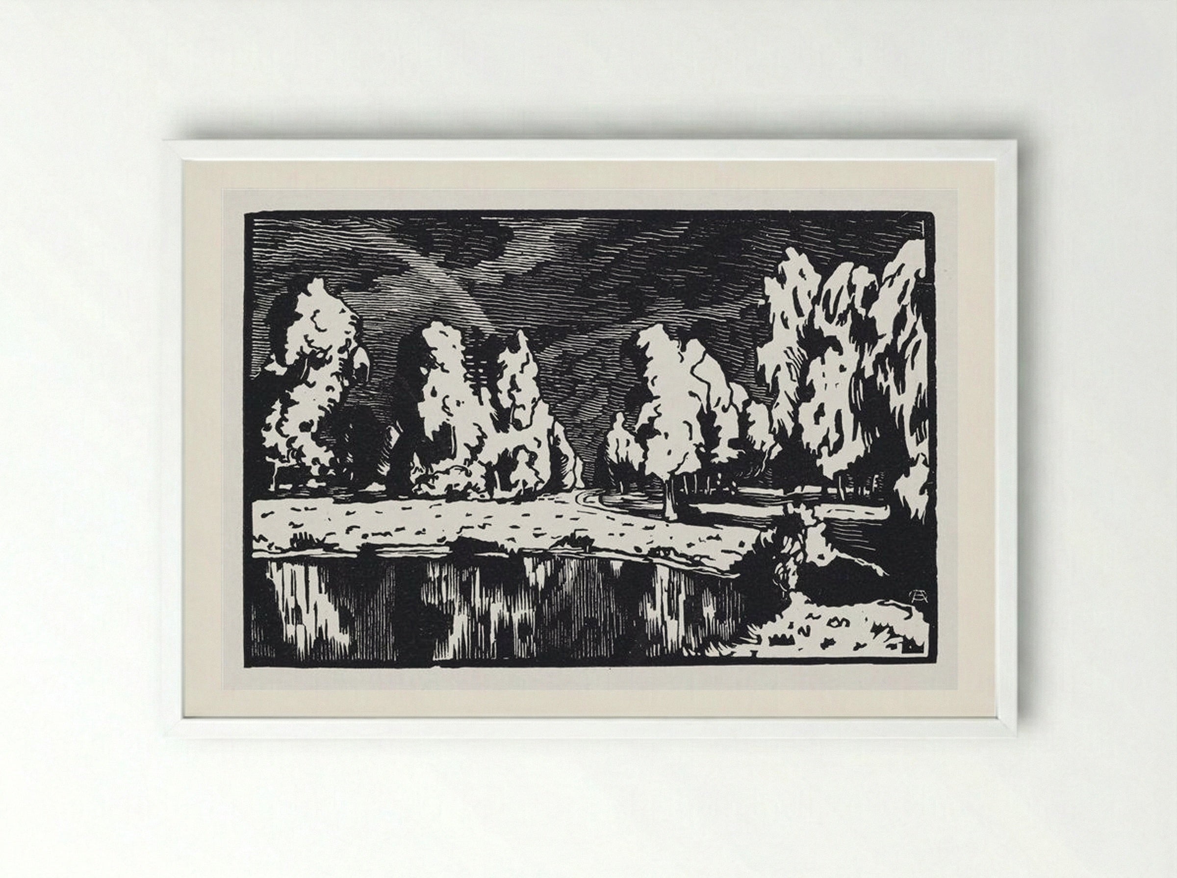 Rainbow - Anna Ostroumova-Lebedeva - Framed Print White