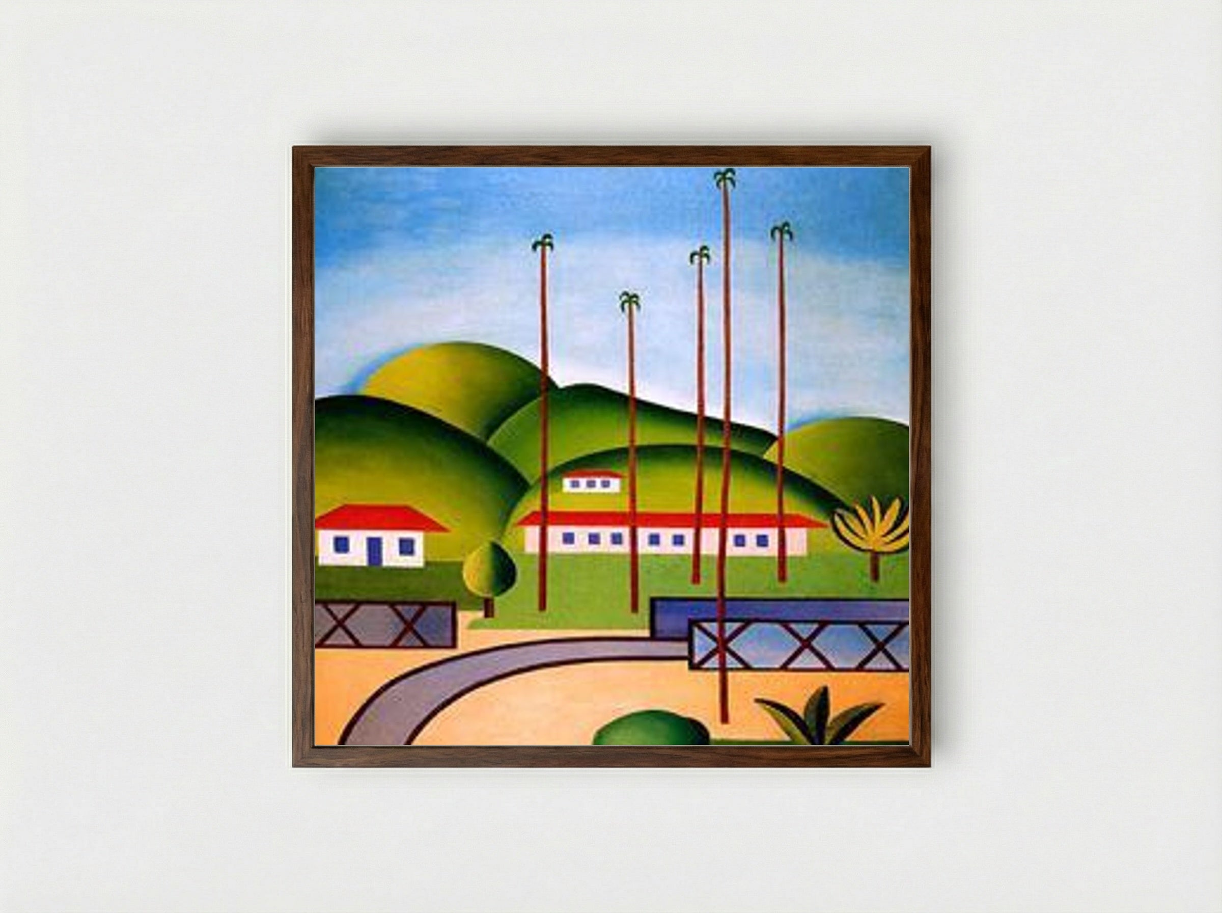 Cityscape - Tarsila do Amaral - Framed Print Dark Wood