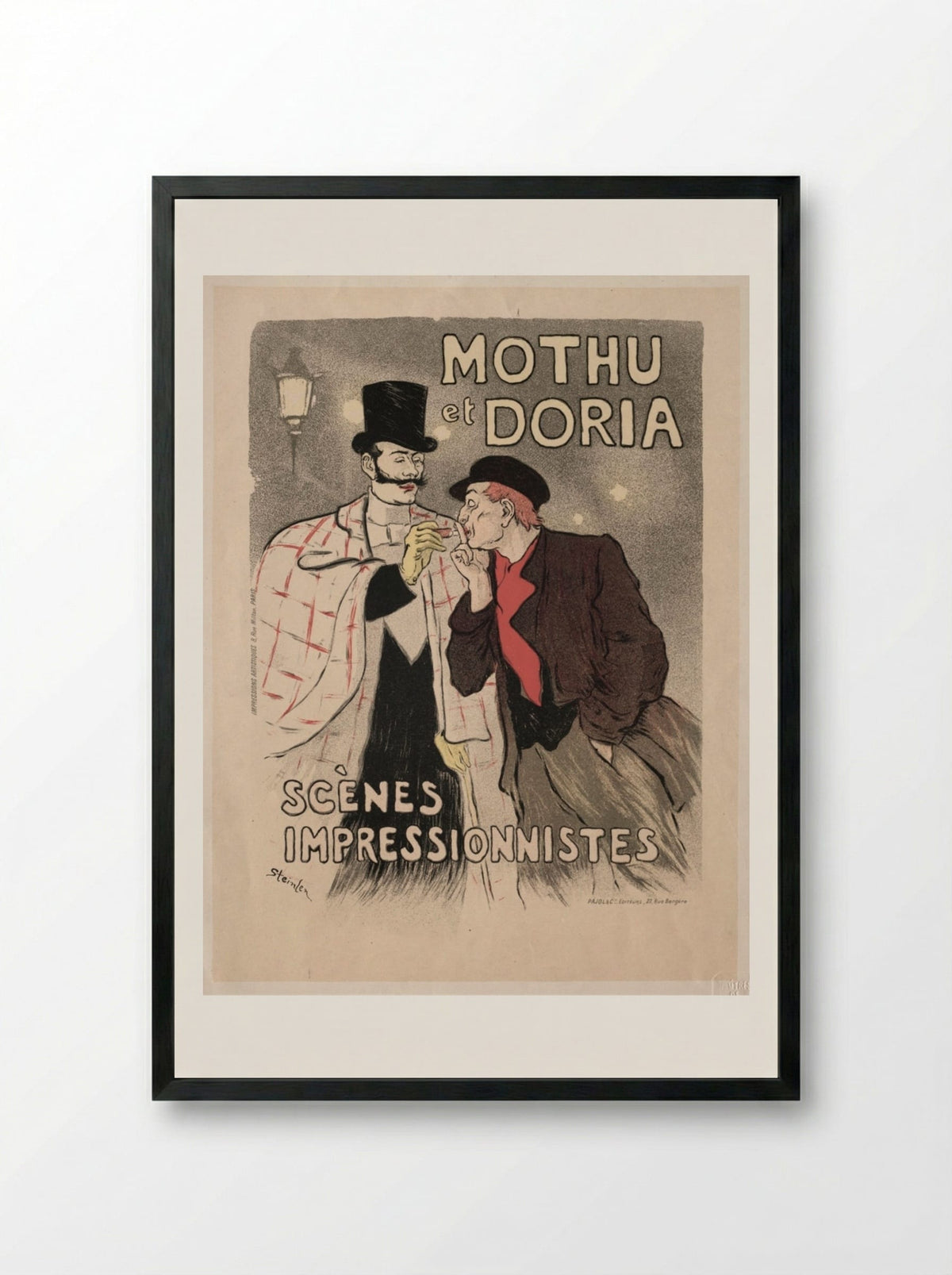 Mothu et Doria - Scènes impressionnistes - Théophile Alexandre Steinlen - Framed Print Black