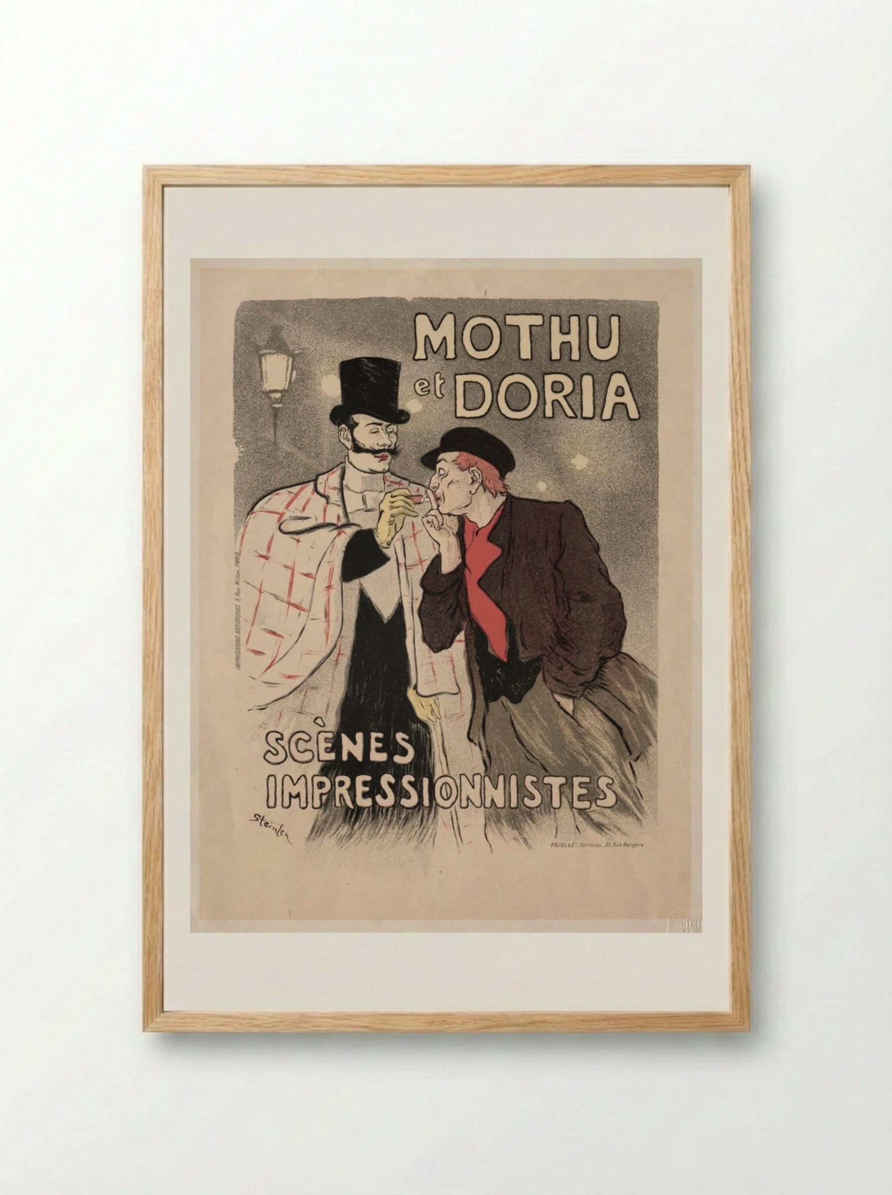 Mothu et Doria - Scènes impressionnistes - Théophile Alexandre Steinlen - Framed Print Wood