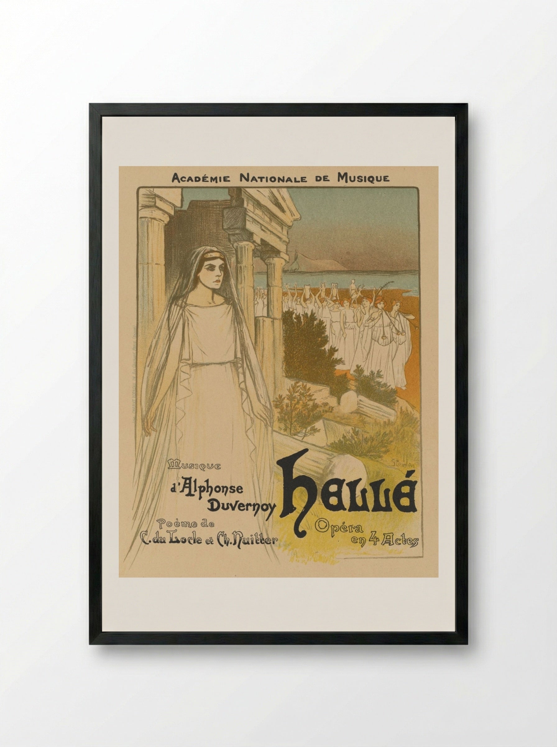 Hellé - Théophile Alexandre Steinlen - Framed Print Black