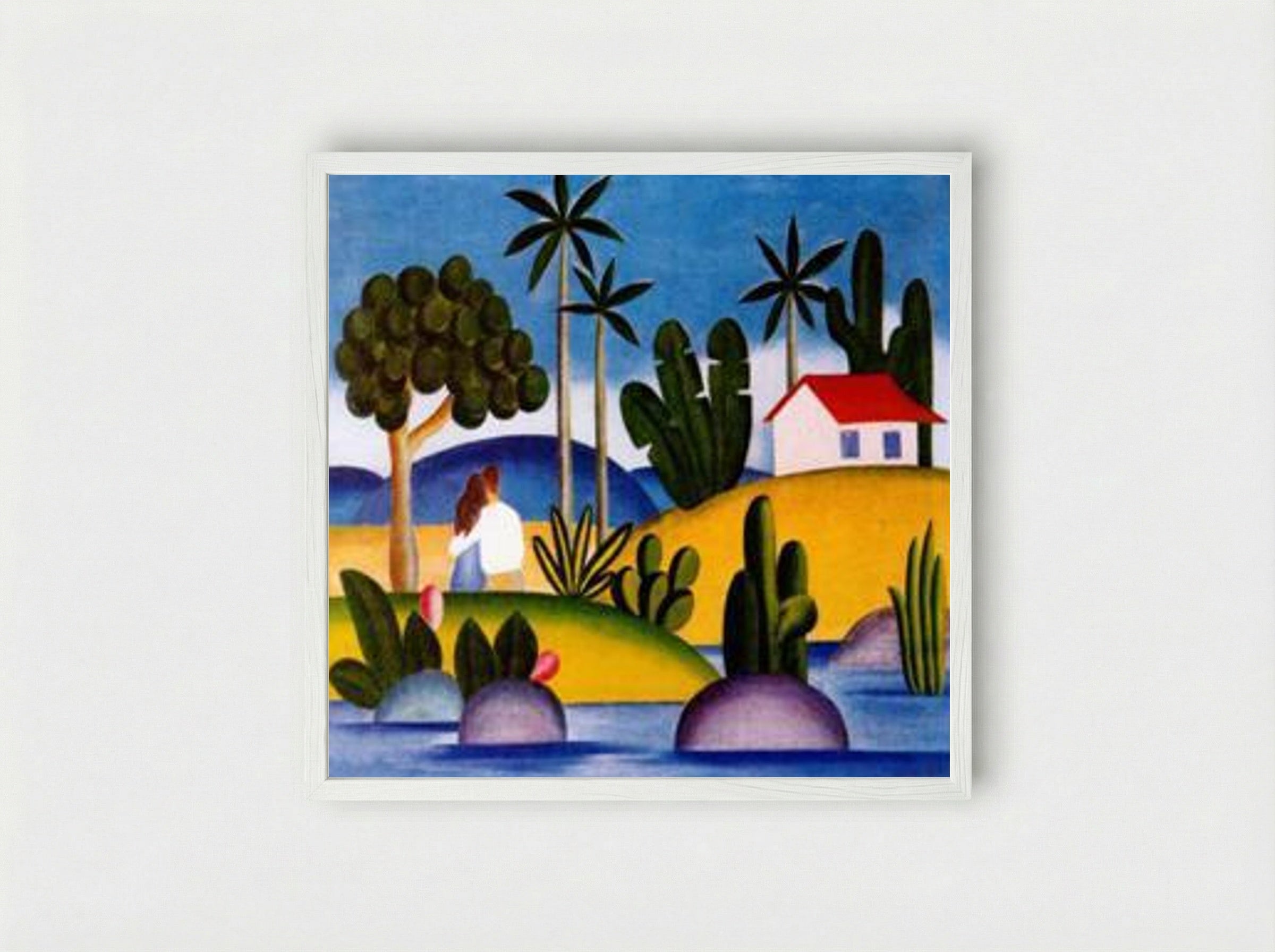 Idílio - Tarsila do Amaral - Framed Print White