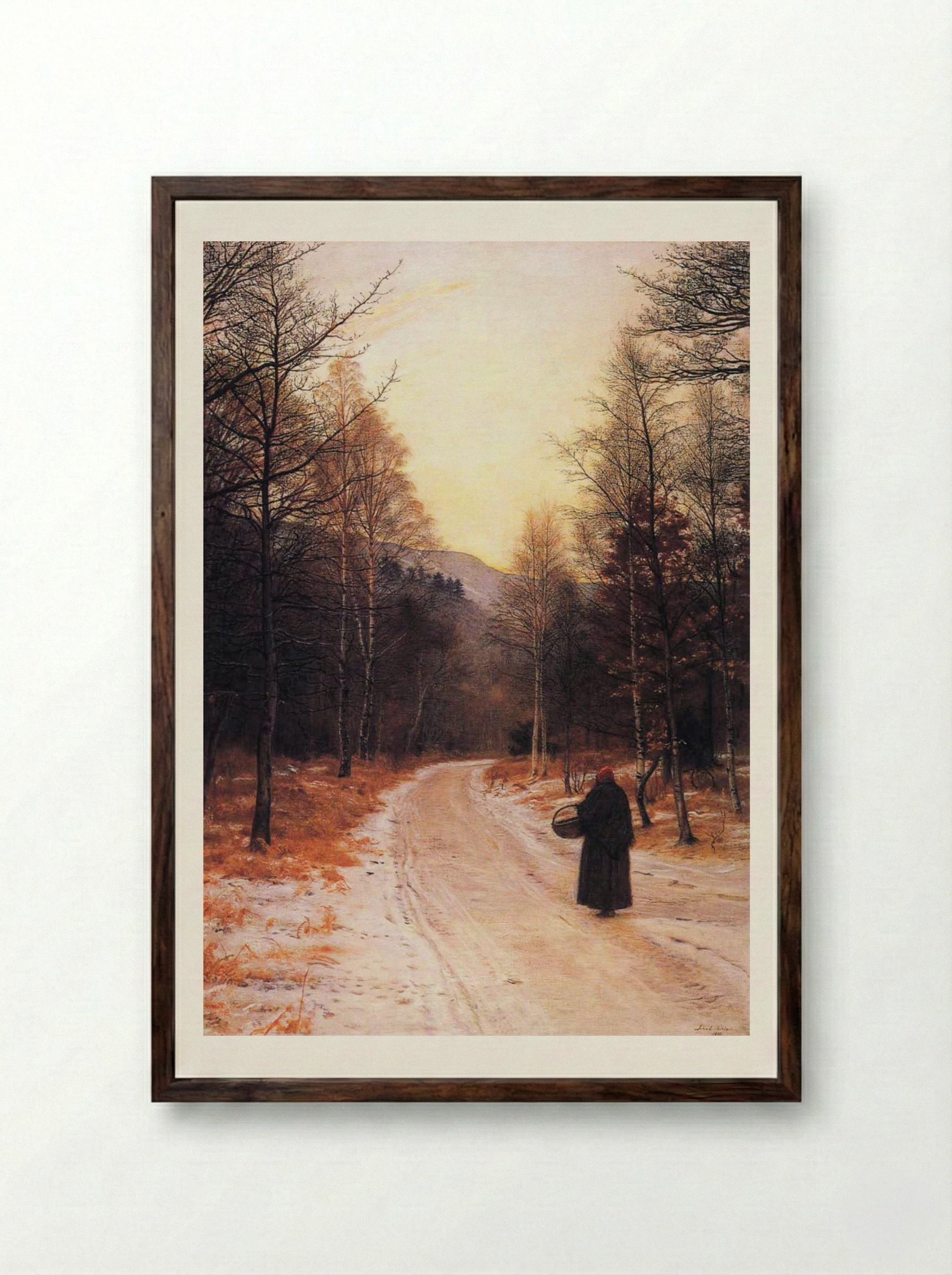 Glen Birnam - John Everett Millais - Framed Print Dark Wood