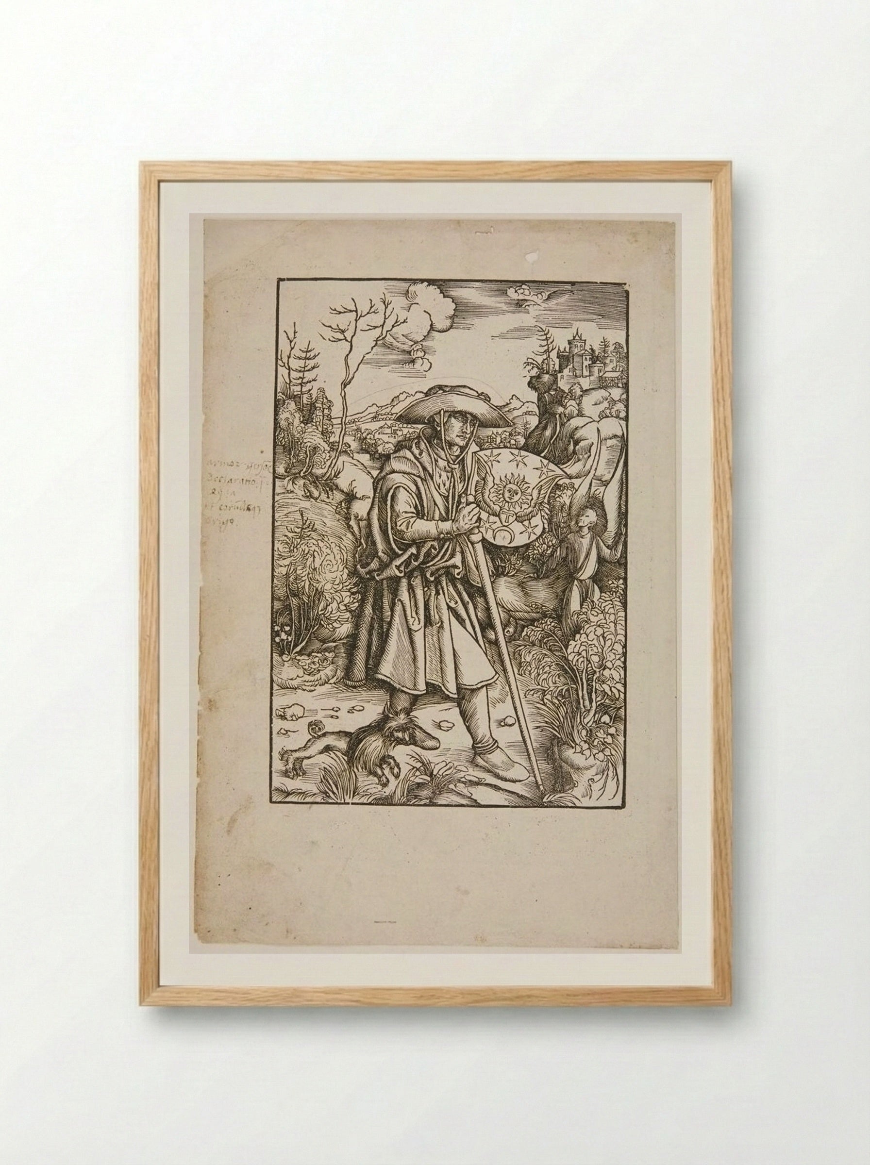 Gerson as Pilgrim - Hans Wechtlin - Framed Print Wood