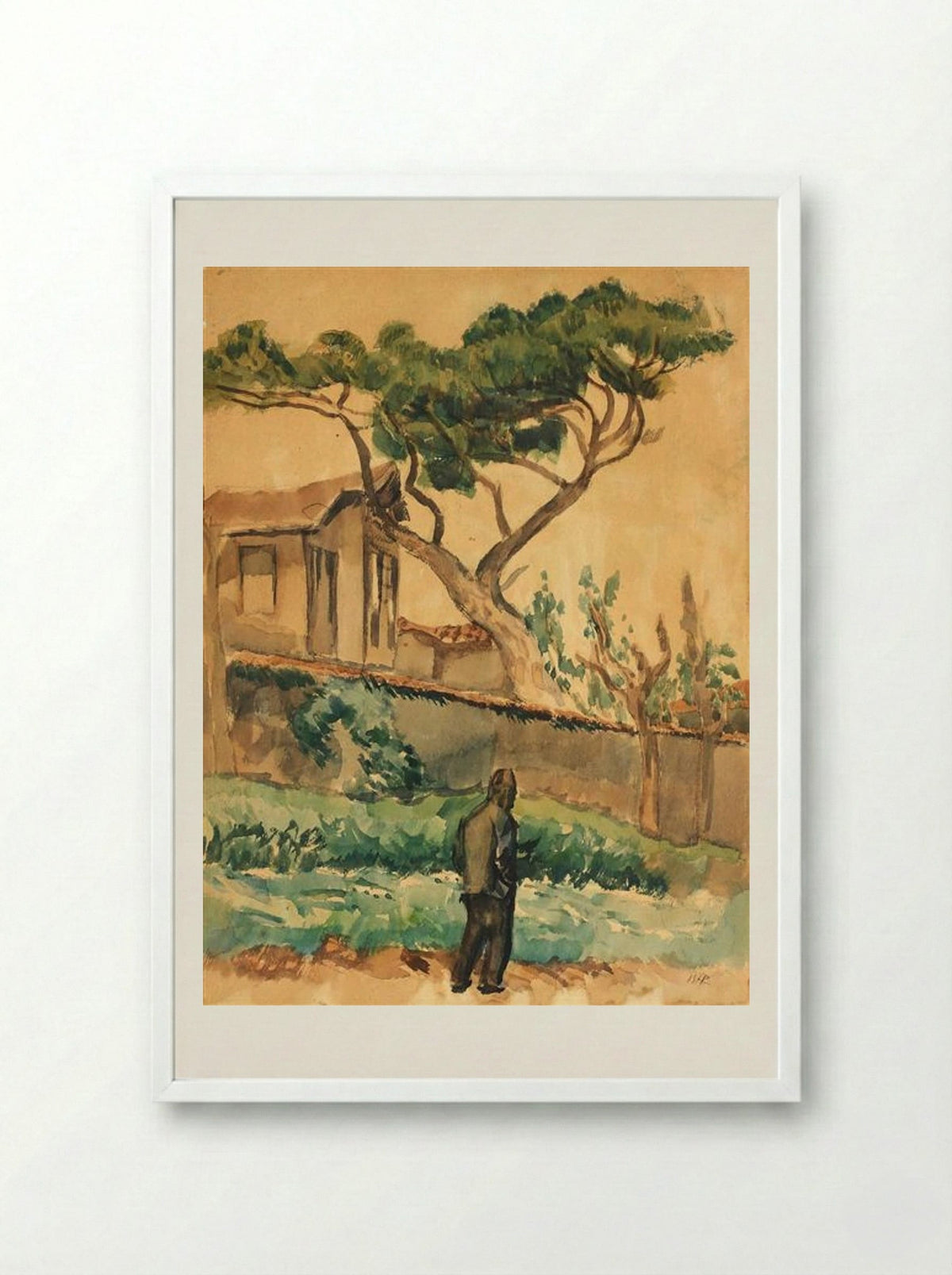 Oriental Landscape - Iosif Iser - Framed Print White