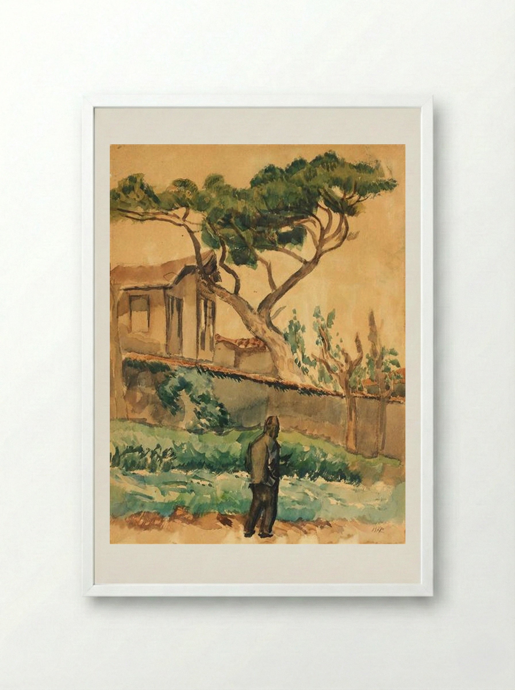 Oriental Landscape - Iosif Iser - Framed Print White