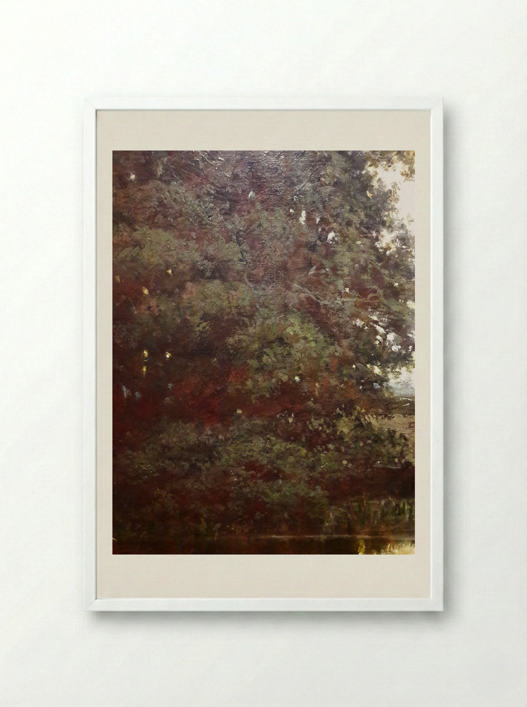 The Pond - Charles-François Daubigny - Framed Print White