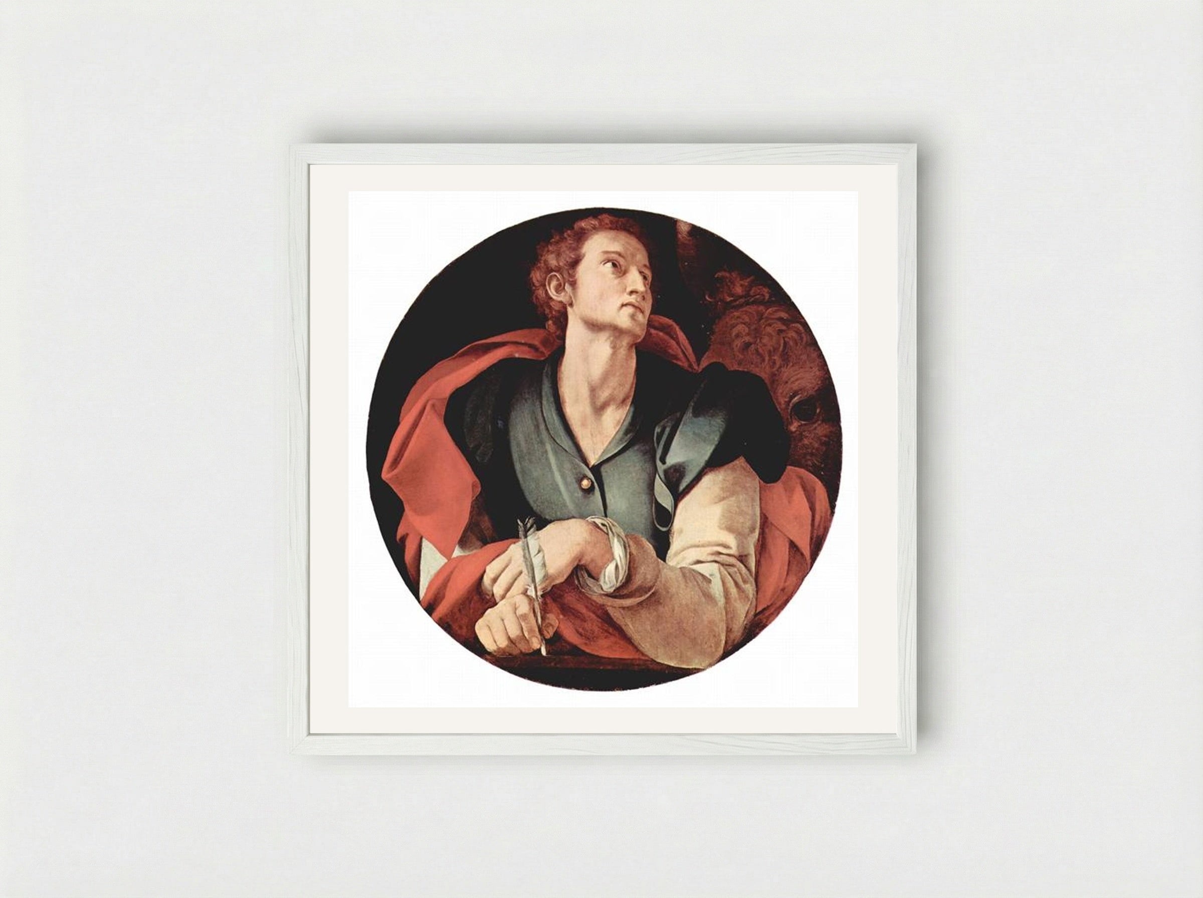 Four Evangelists: Saint Luke - Jacopo Pontormo - Framed Print White