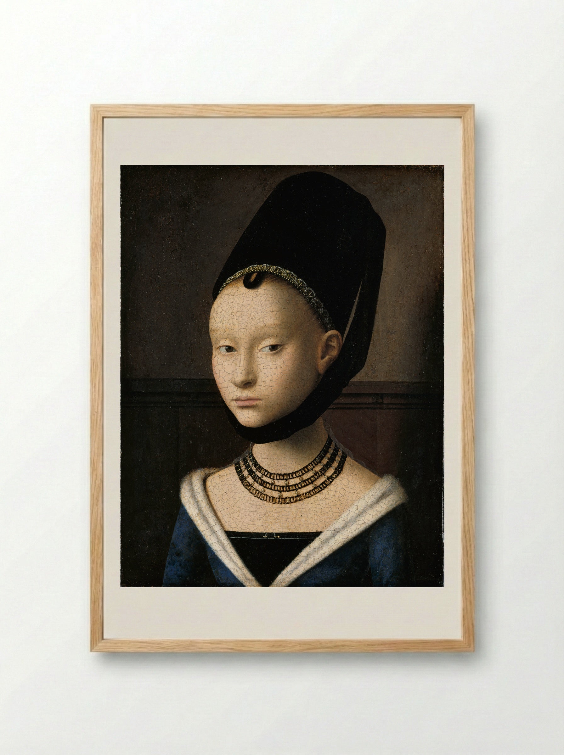 Portrait of a Young Woman - Petrus Christus - Framed Print Wood