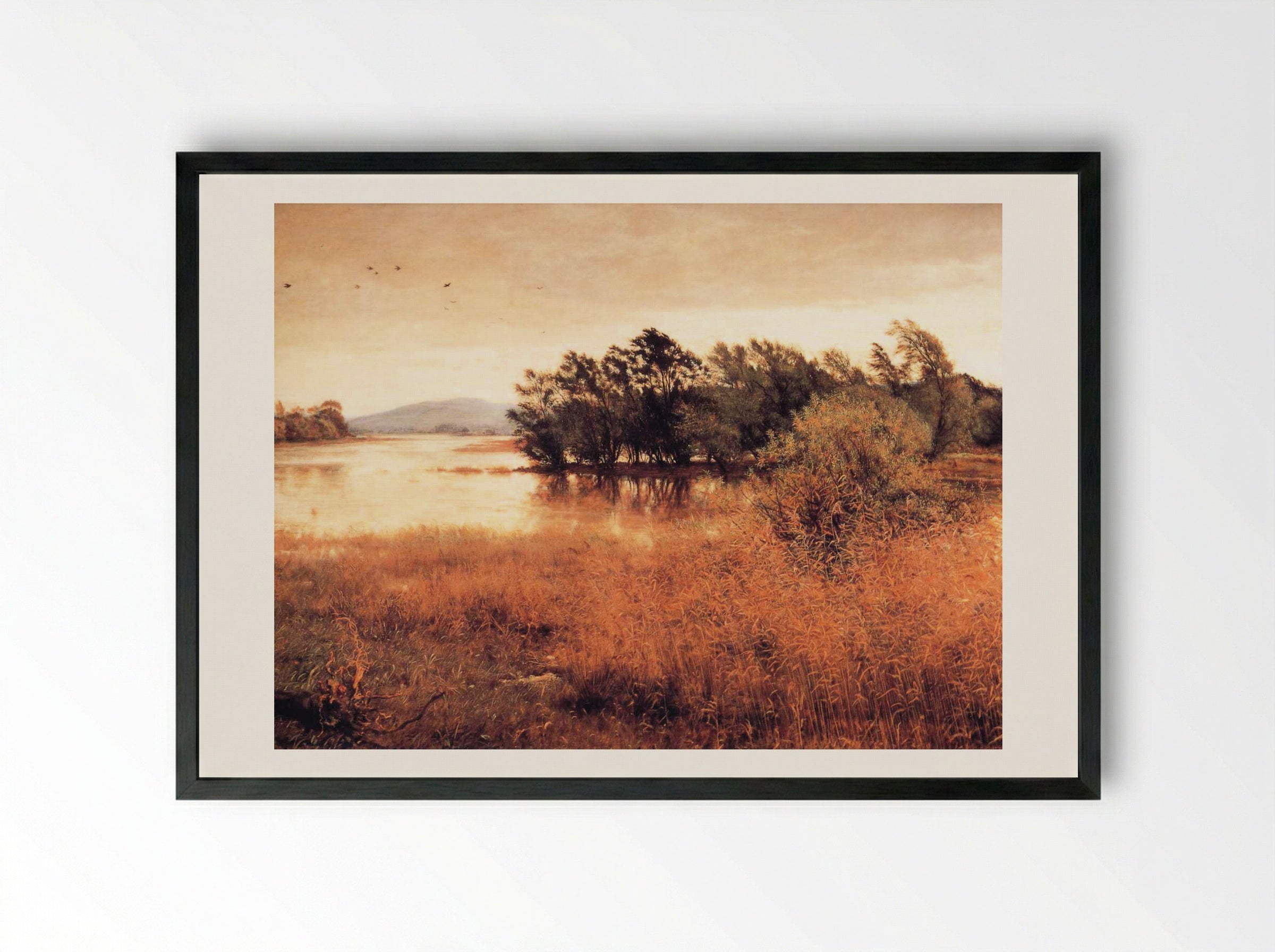 Chill October - John Everett Millais - Framed Print Black