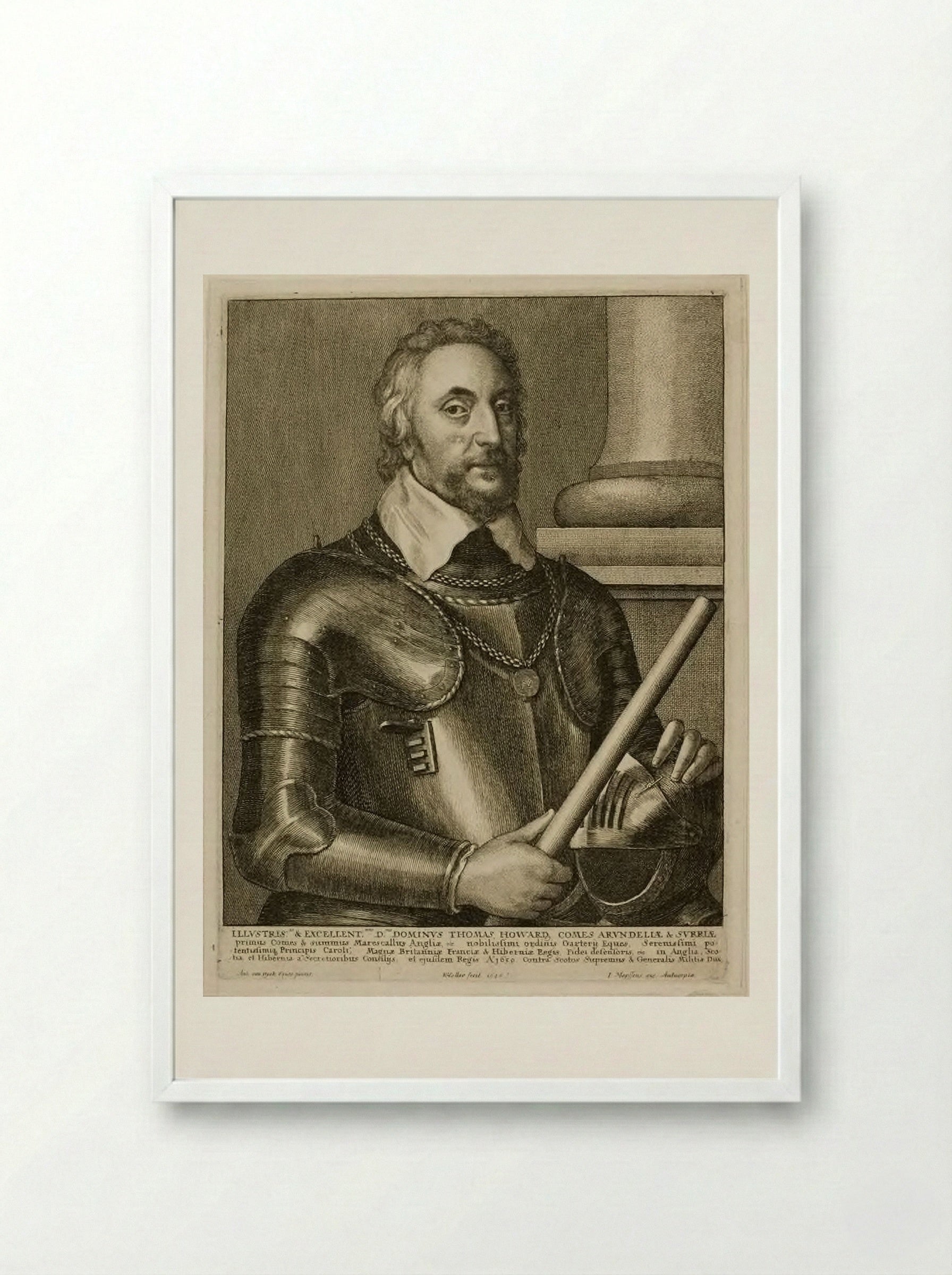 Thomas Howard, Earl of Arundel - Wenceslaus Hollar - Framed Print White