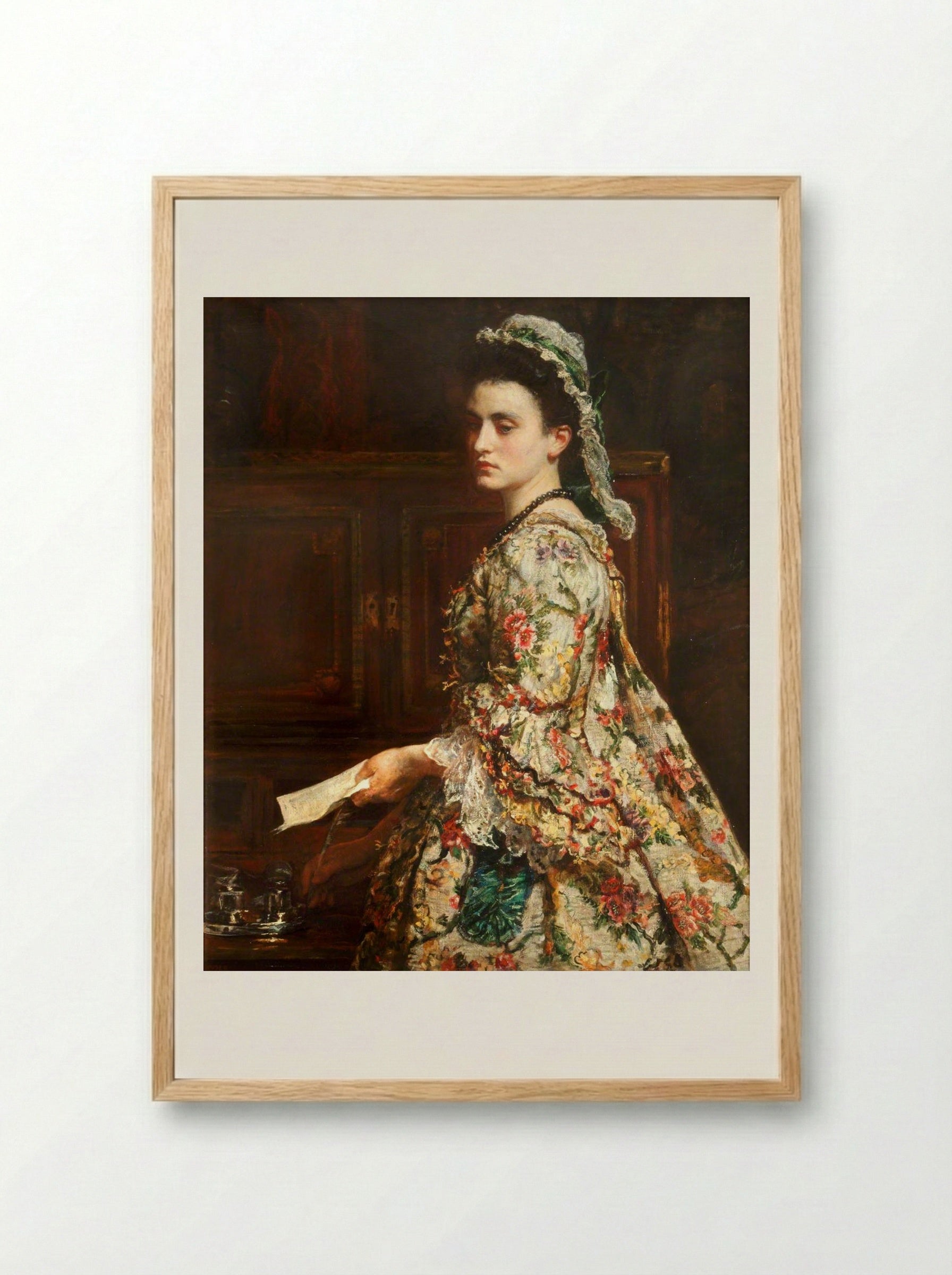 Vanessa - John Everett Millais - Framed Print Wood