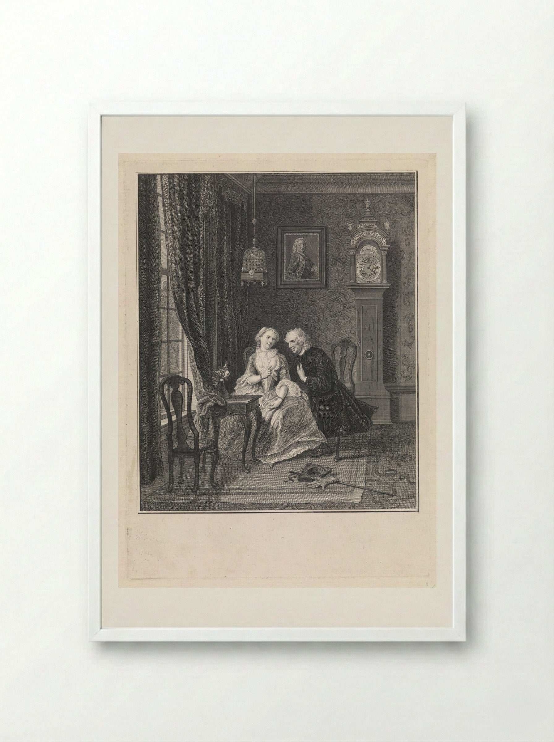 Wanhebbelijke liefde: weduwnaar Joost en Lucia - Pieter Tanjé - Framed Print White
