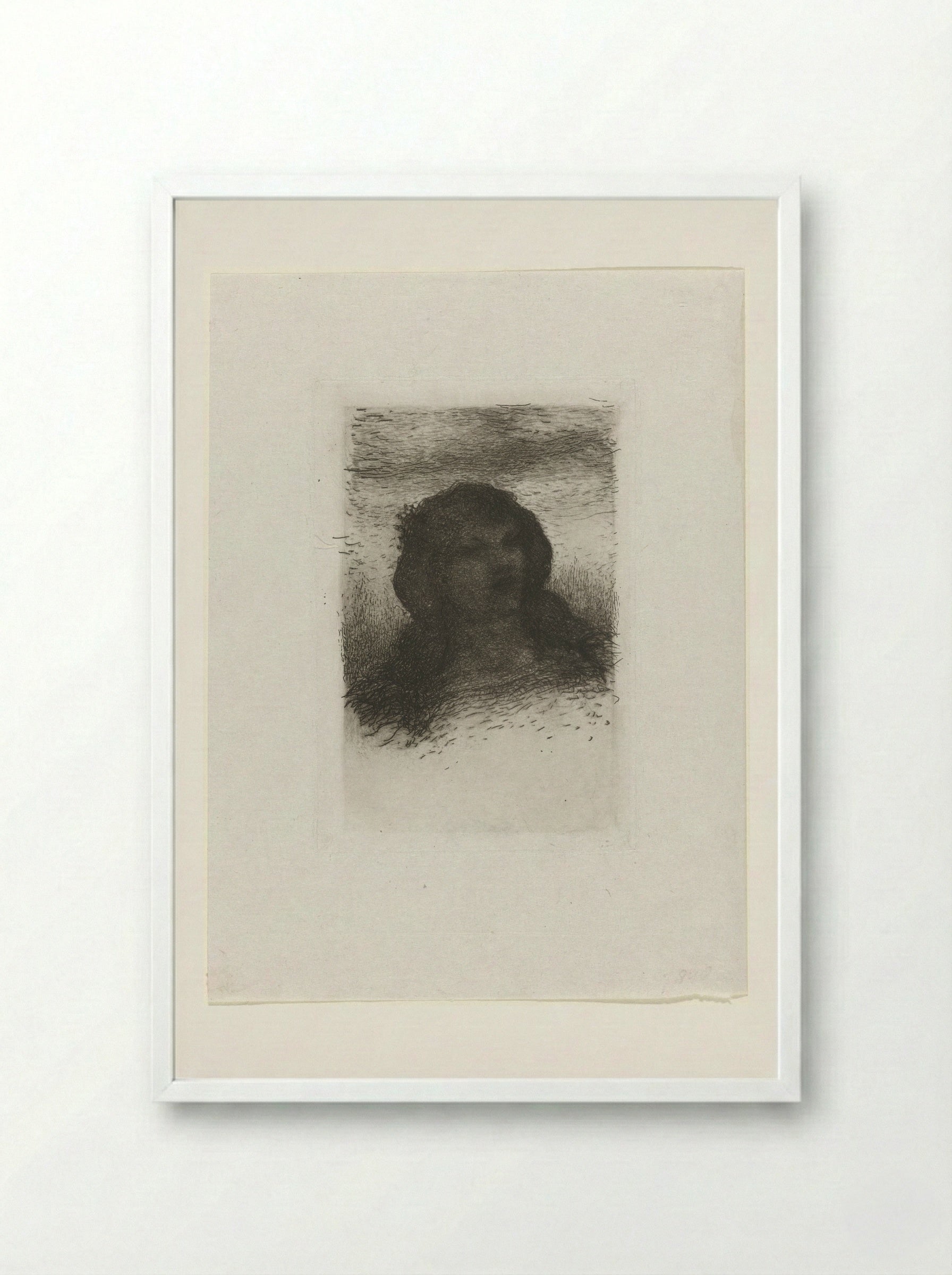 Meisjeskop (Head of a Girl) - Matthijs Maris - Framed Print White