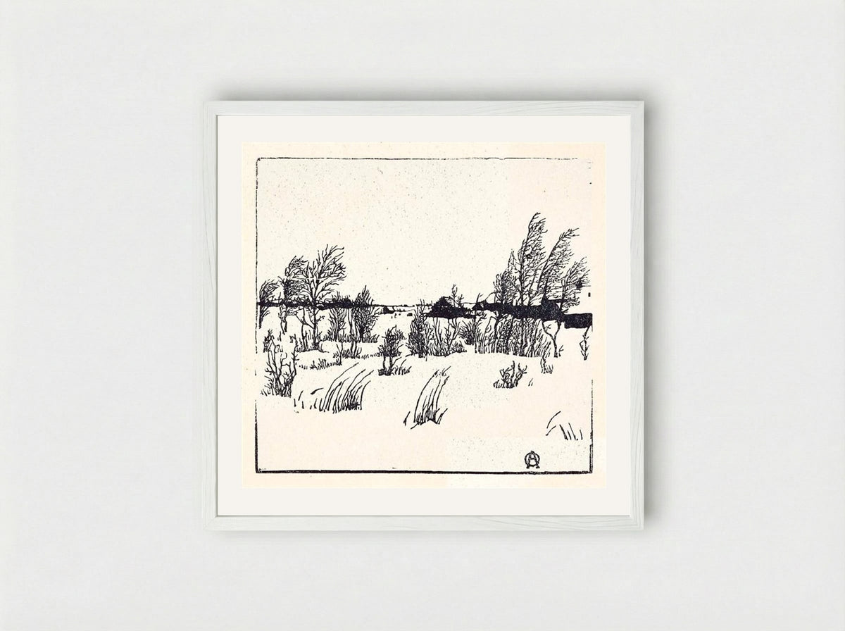 Winter - Anna Ostroumova-Lebedeva - Framed Print White