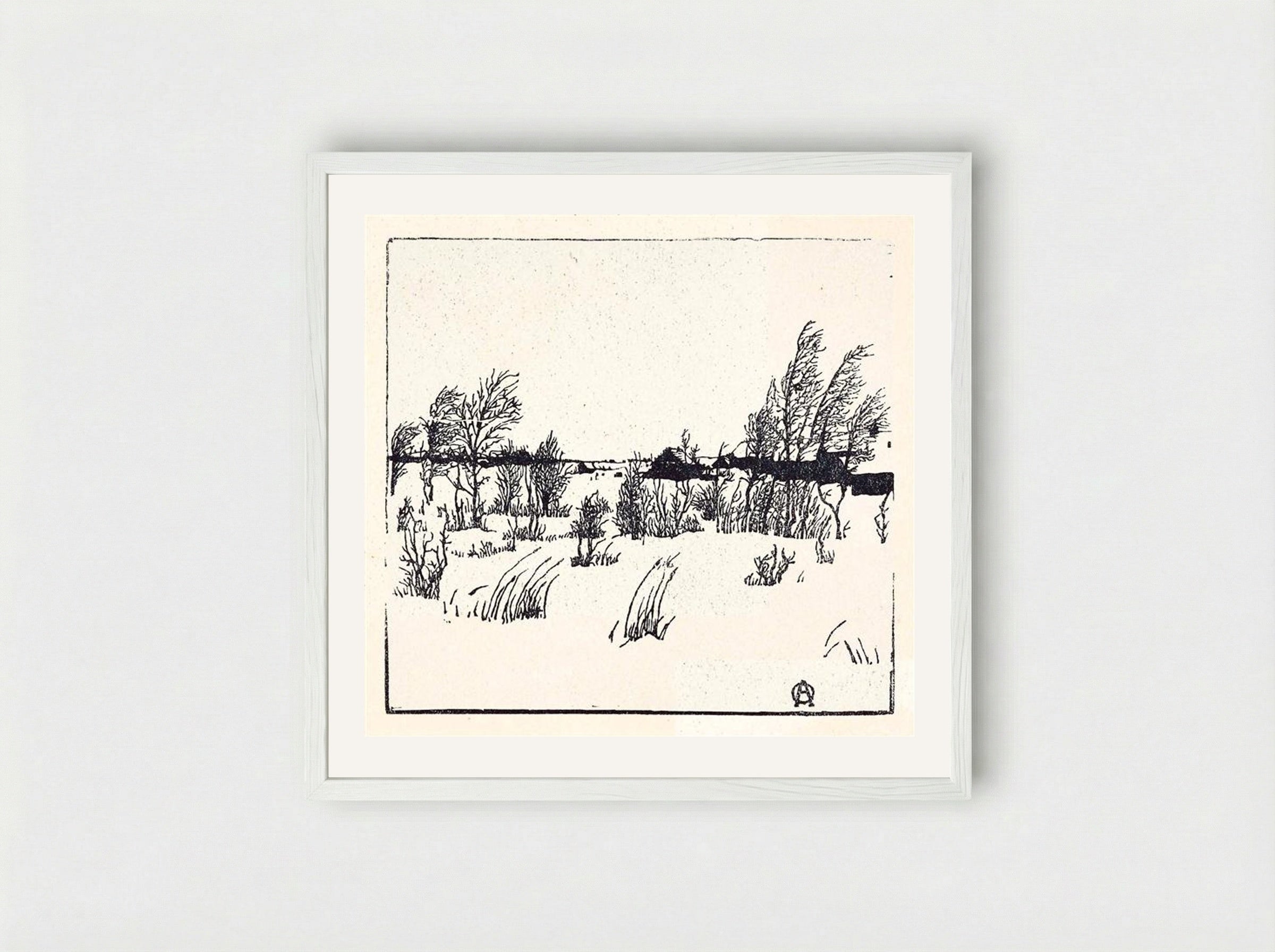 Winter - Anna Ostroumova-Lebedeva - Framed Print White