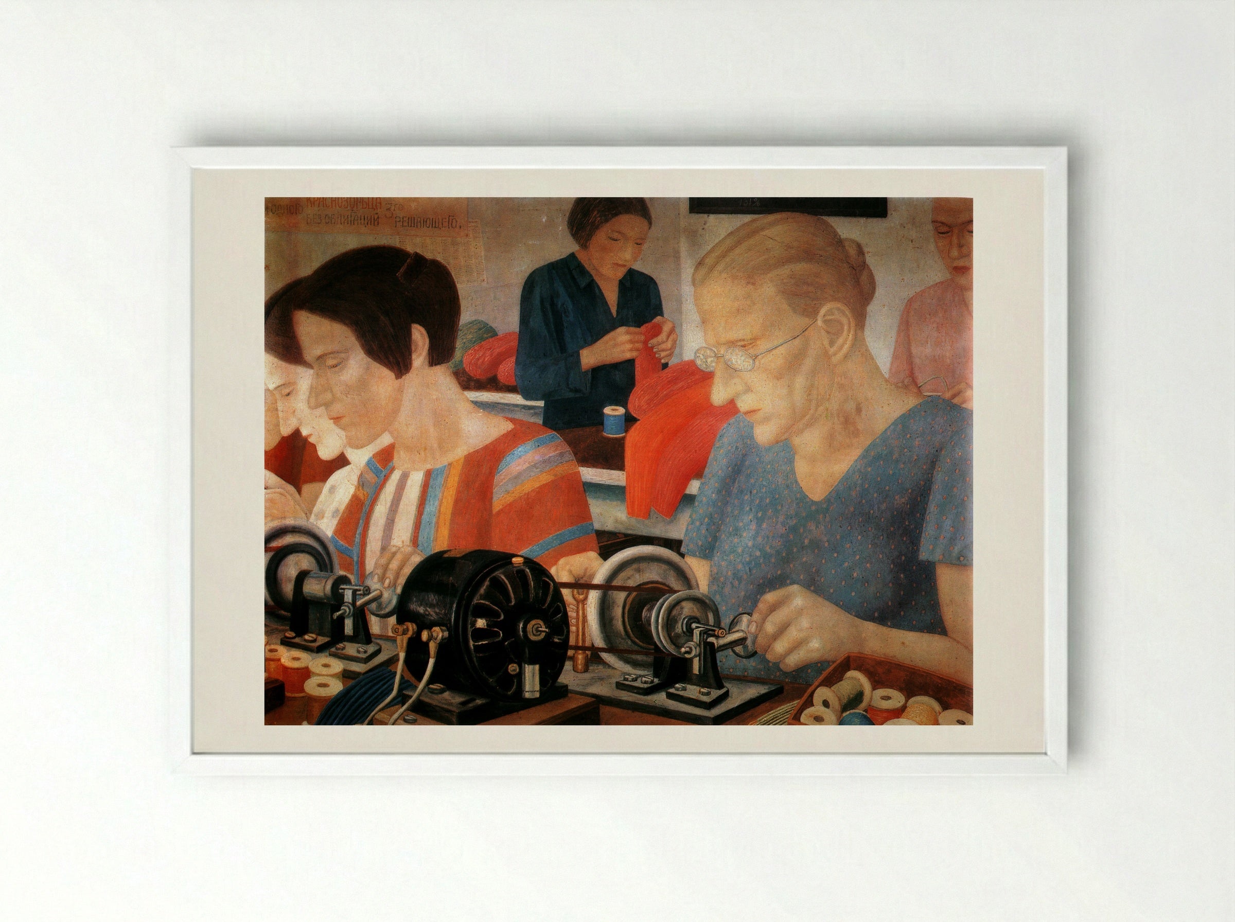 Workers - Pavel Filonov - Framed Print White