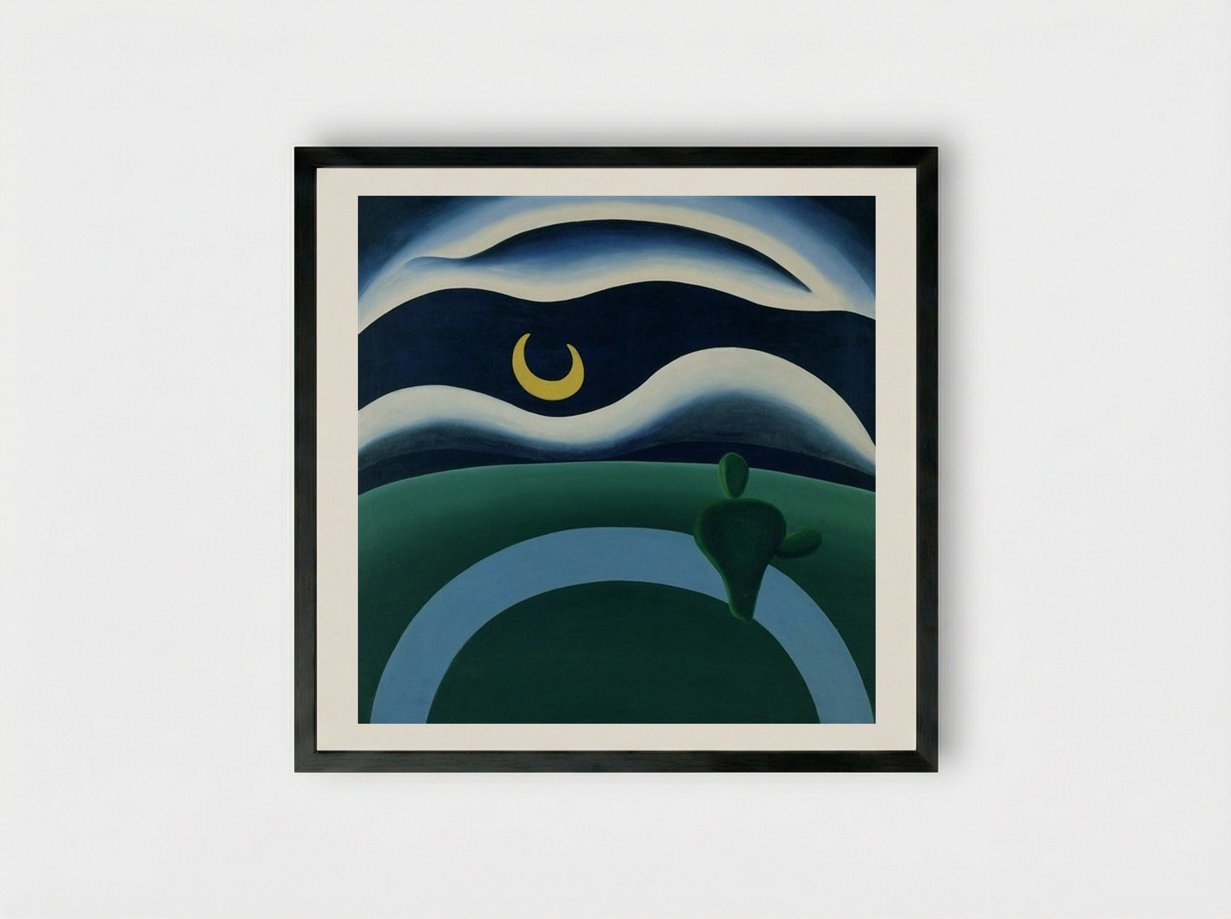 A Lua (The Moon) - Tarsila do Amaral - Framed Print Black
