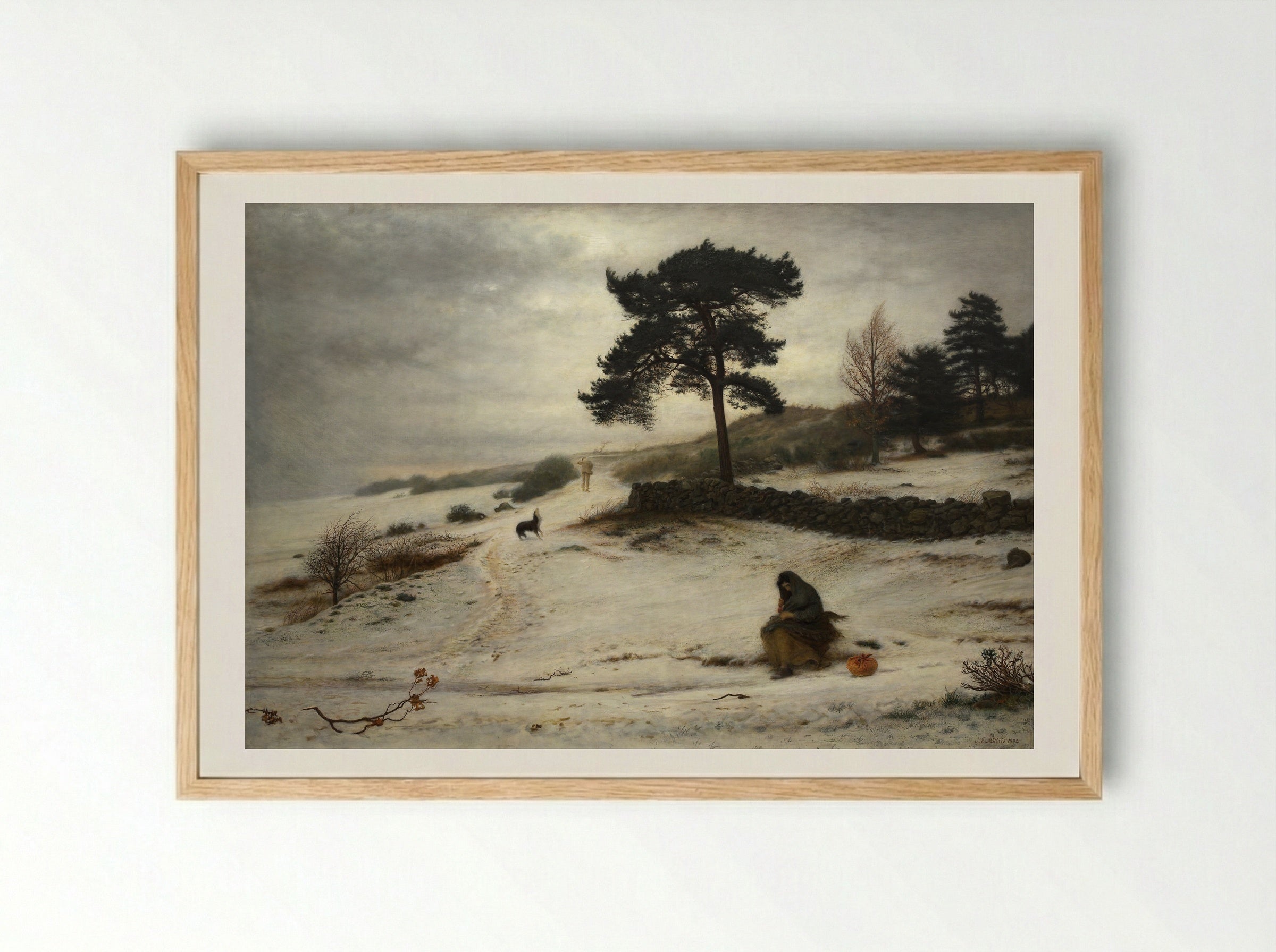 Blow, Blow, Thou Winter Wind - John Everett Millais - Framed Print Wood