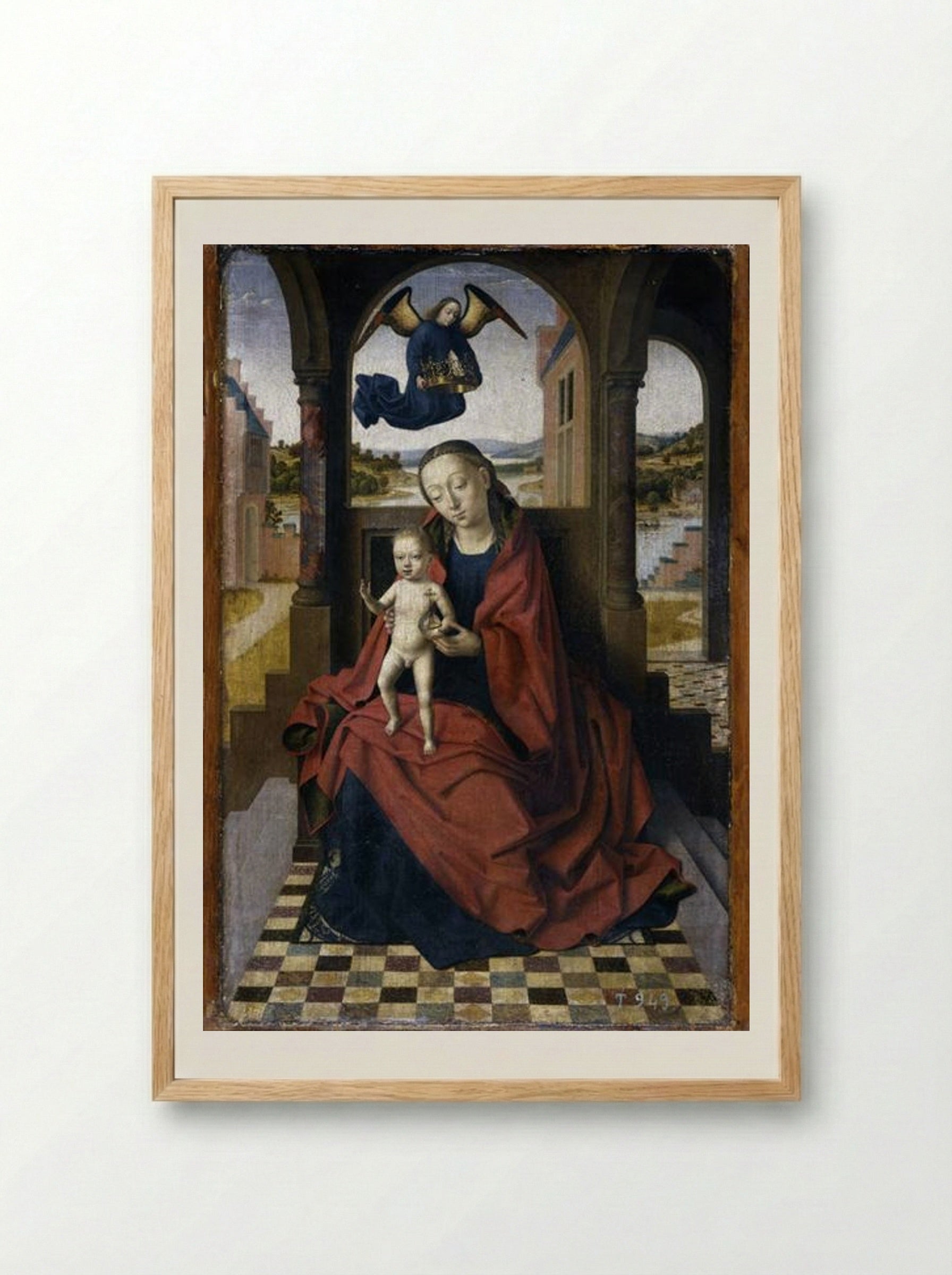 Madonna with the Child - Petrus Christus - Framed Print Wood
