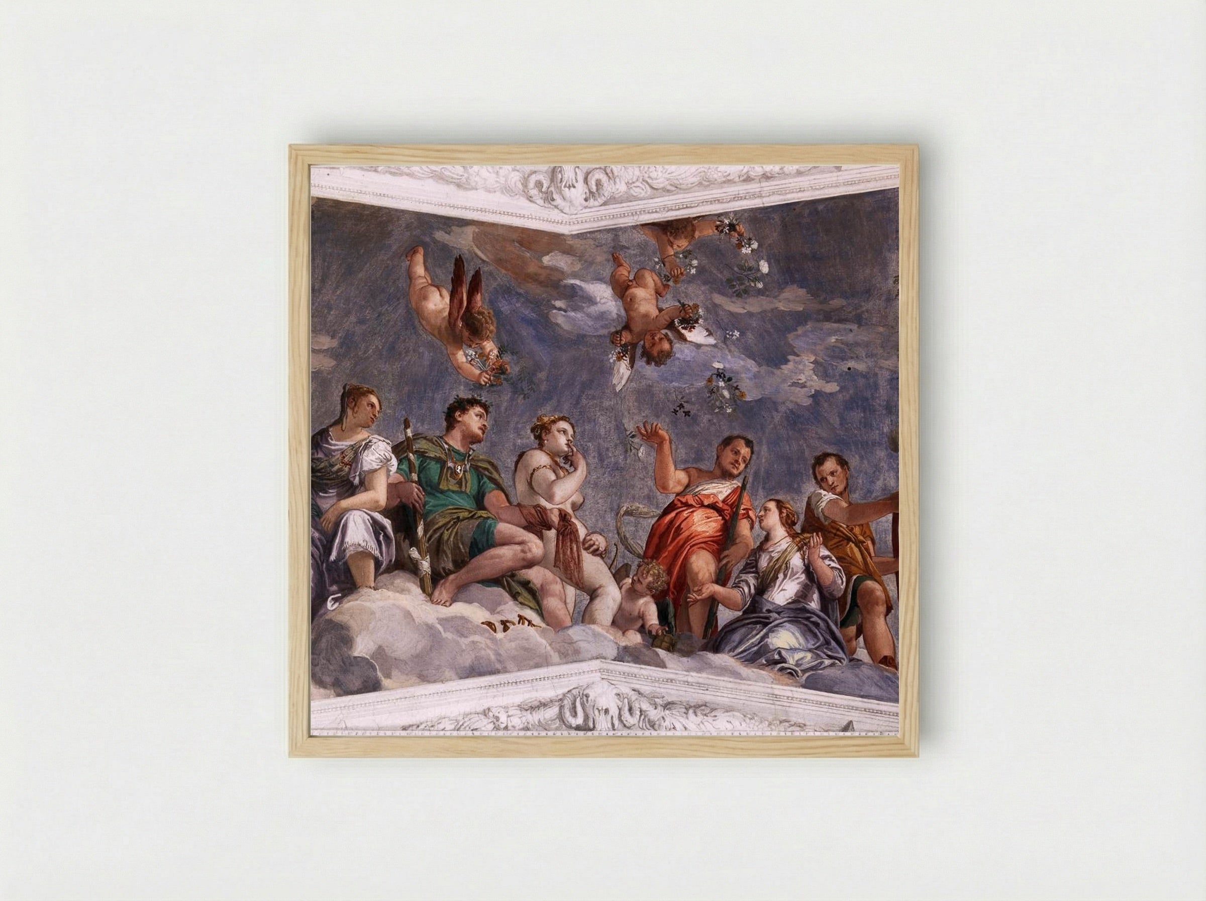 Hymen, Juno and Venus - Paolo Veronese - Framed Print Wood