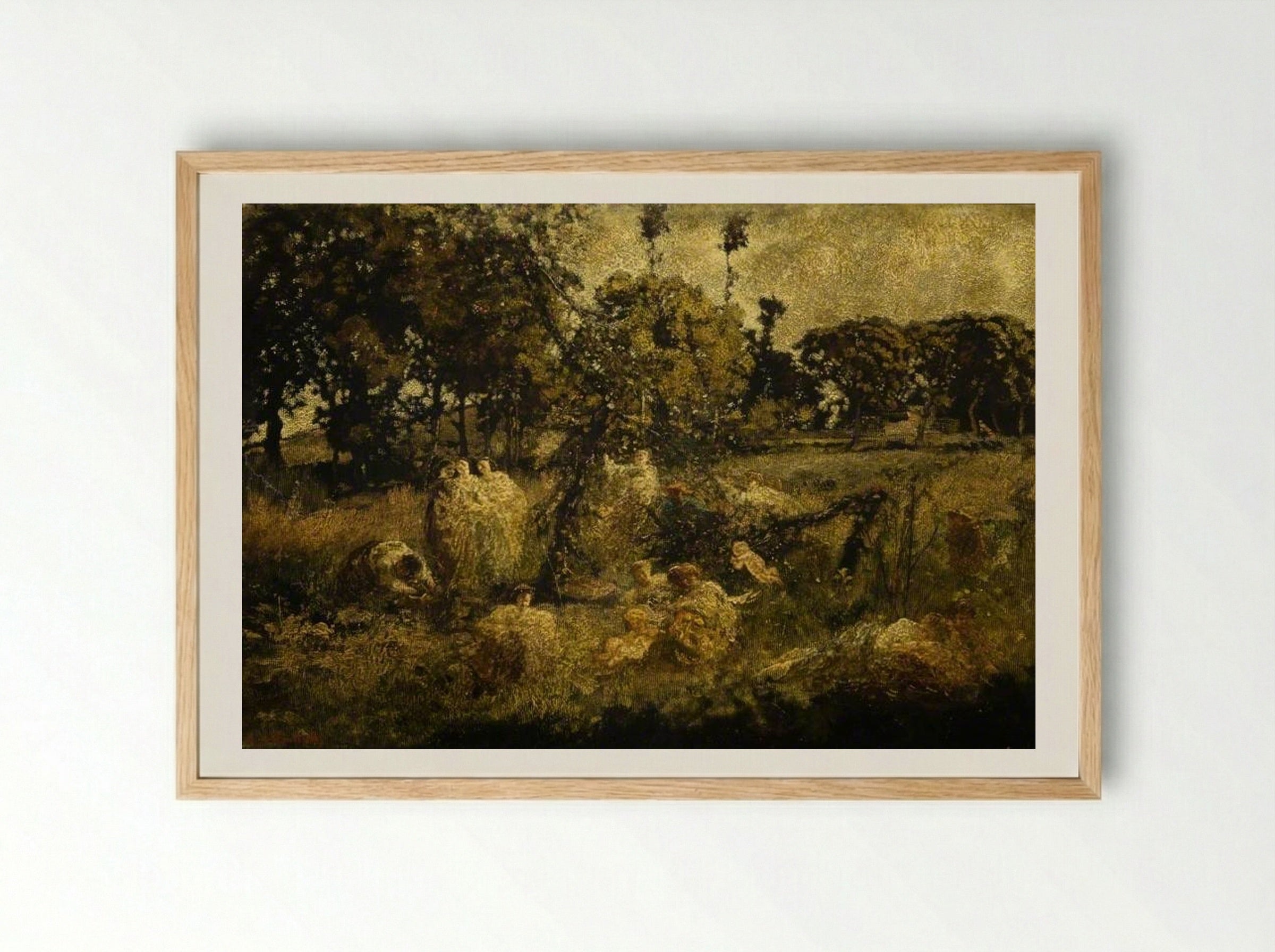 Autumn - Adolphe Monticelli - Framed Print Wood