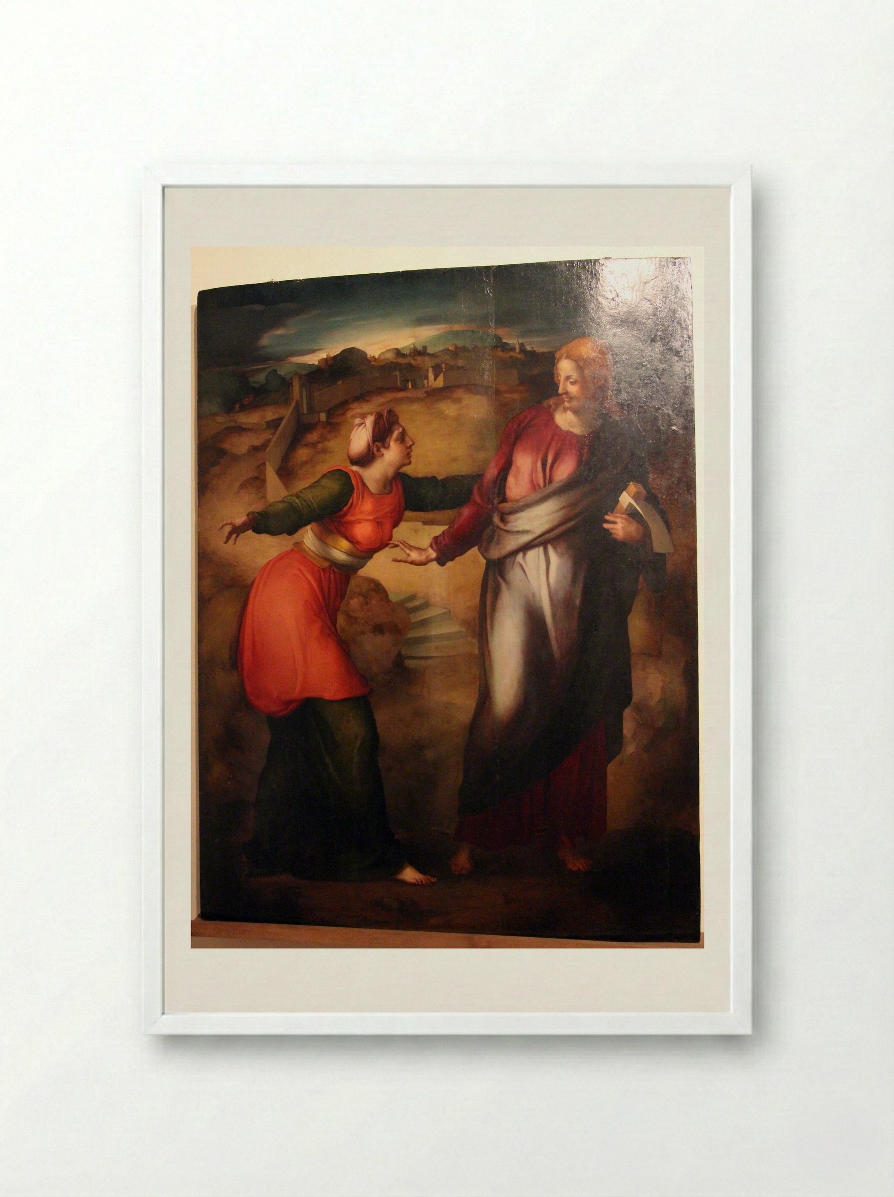 Noli Me Tangere - Jacopo Pontormo - Framed Print White