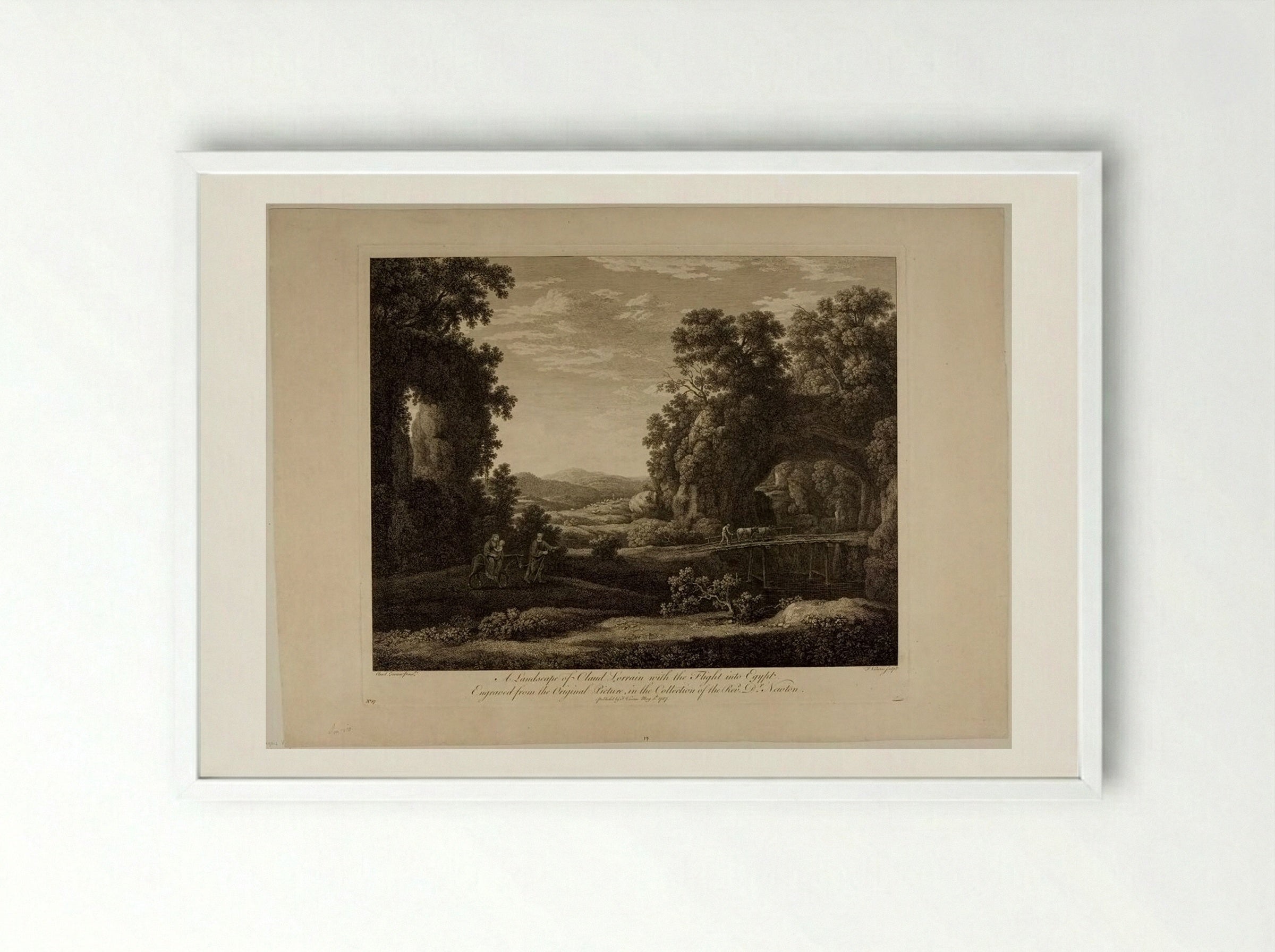 Flight into Egypt - François Vivares - Framed Print White