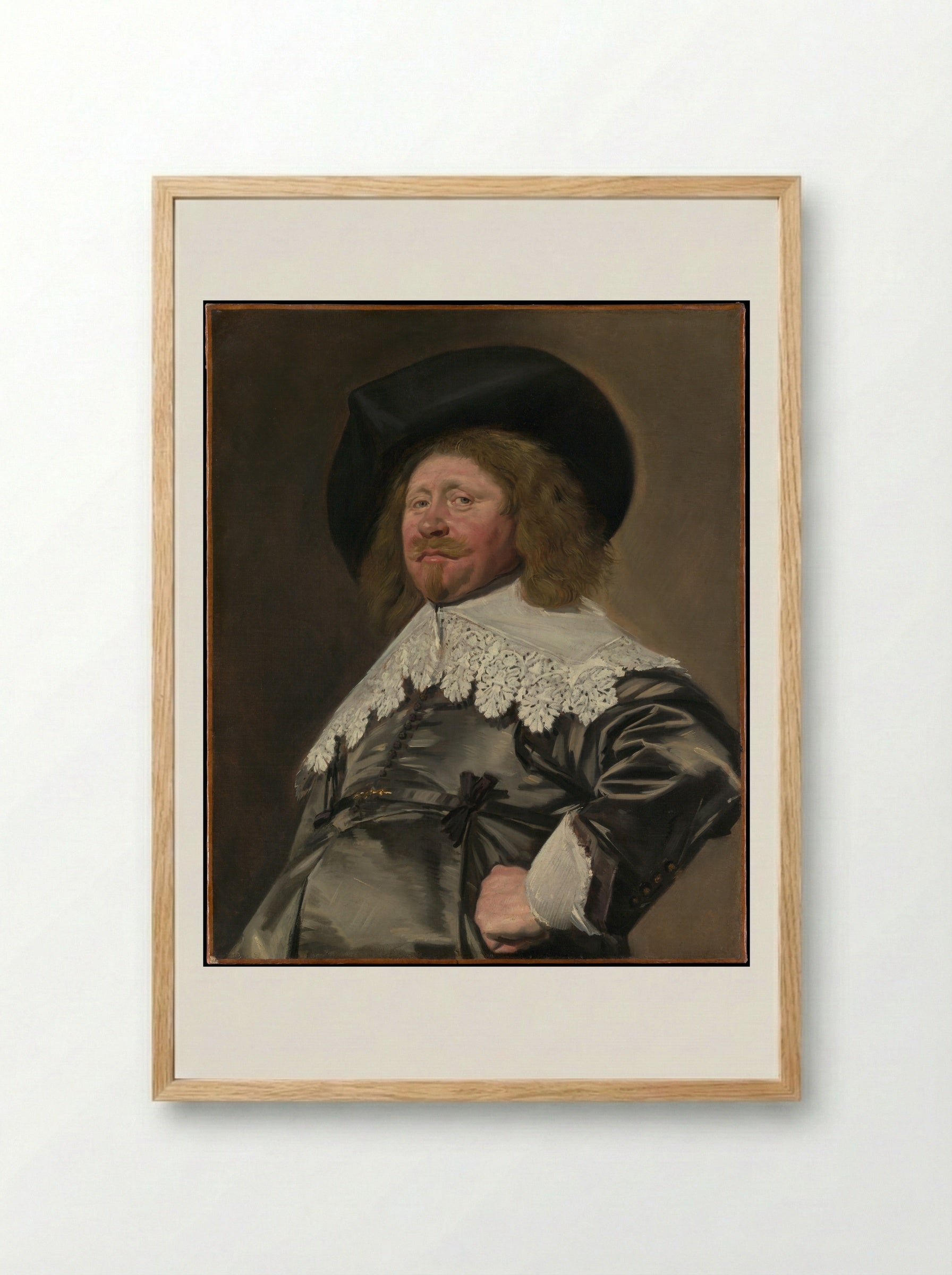 Portrait of a Man, Possibly Nicolaes Pietersz Duyst van Voorhout - Frans Hals - Framed Print Wood