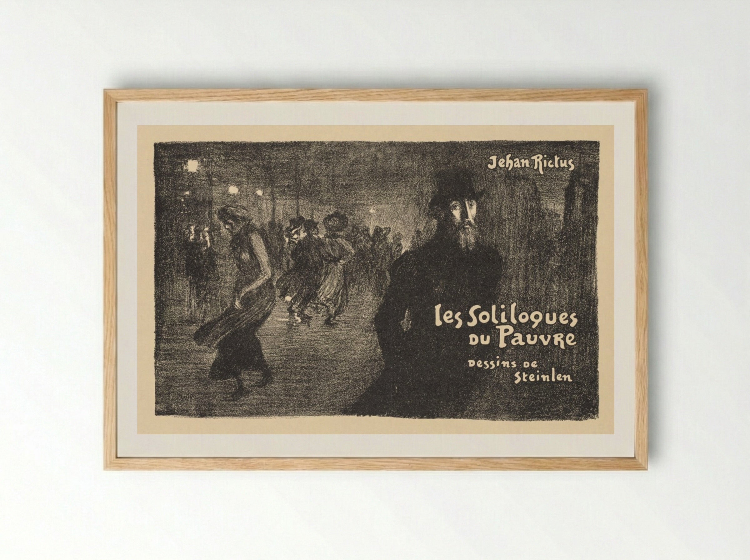 Les Soliloques du Pauvre - Théophile Alexandre Steinlen - Framed Print Wood