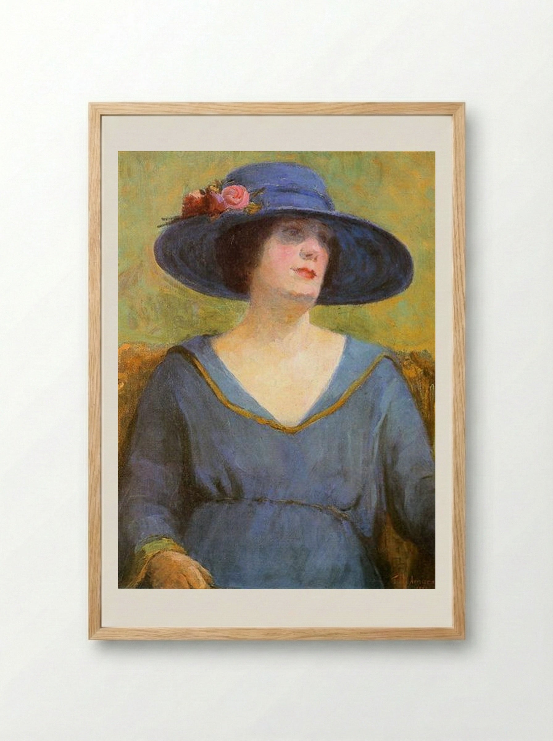 Blue Hat - Tarsila do Amaral - Framed Print Wood