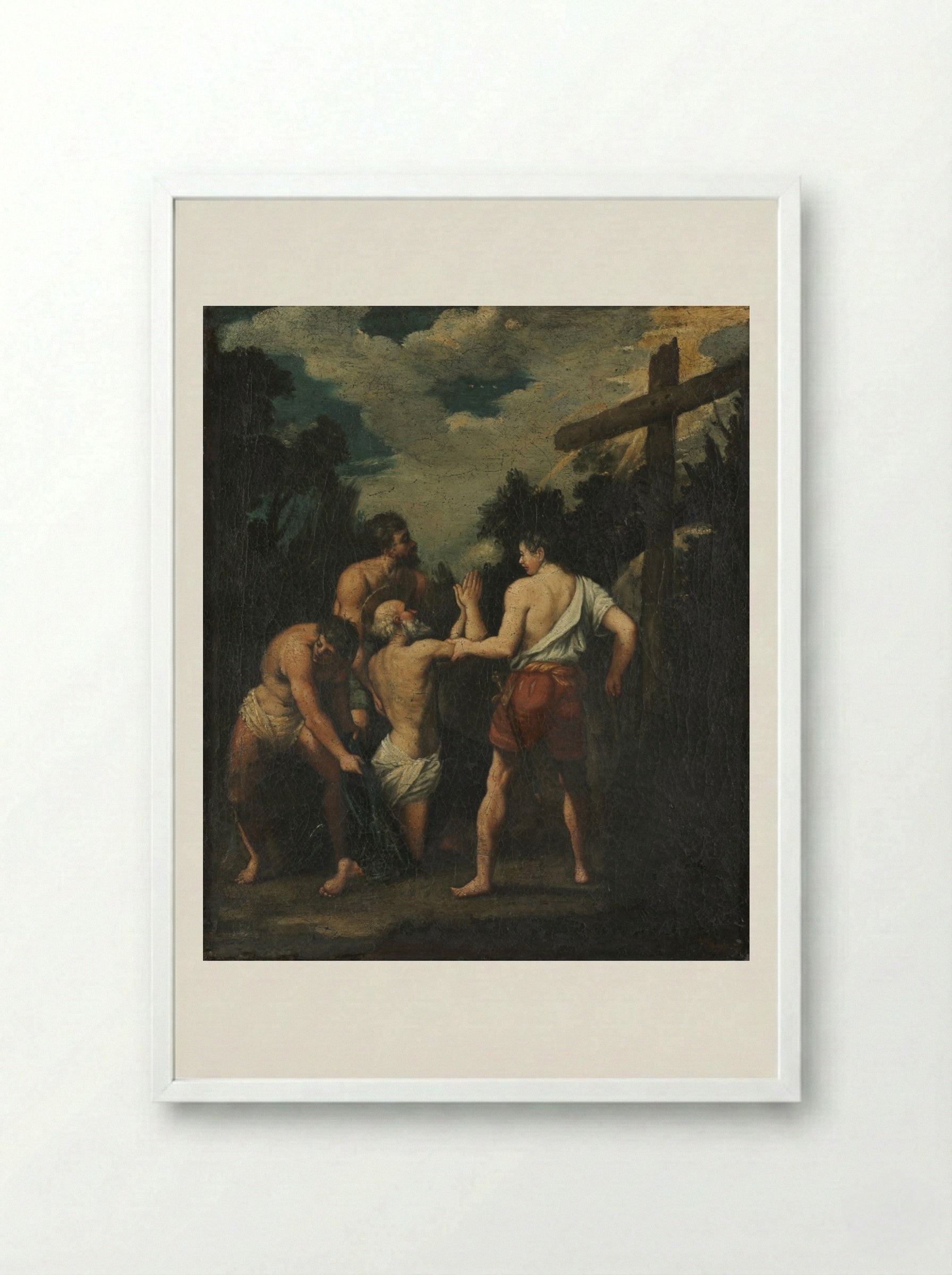 Martyrdom of Saint Andrew - Guido Reni - Framed Print White