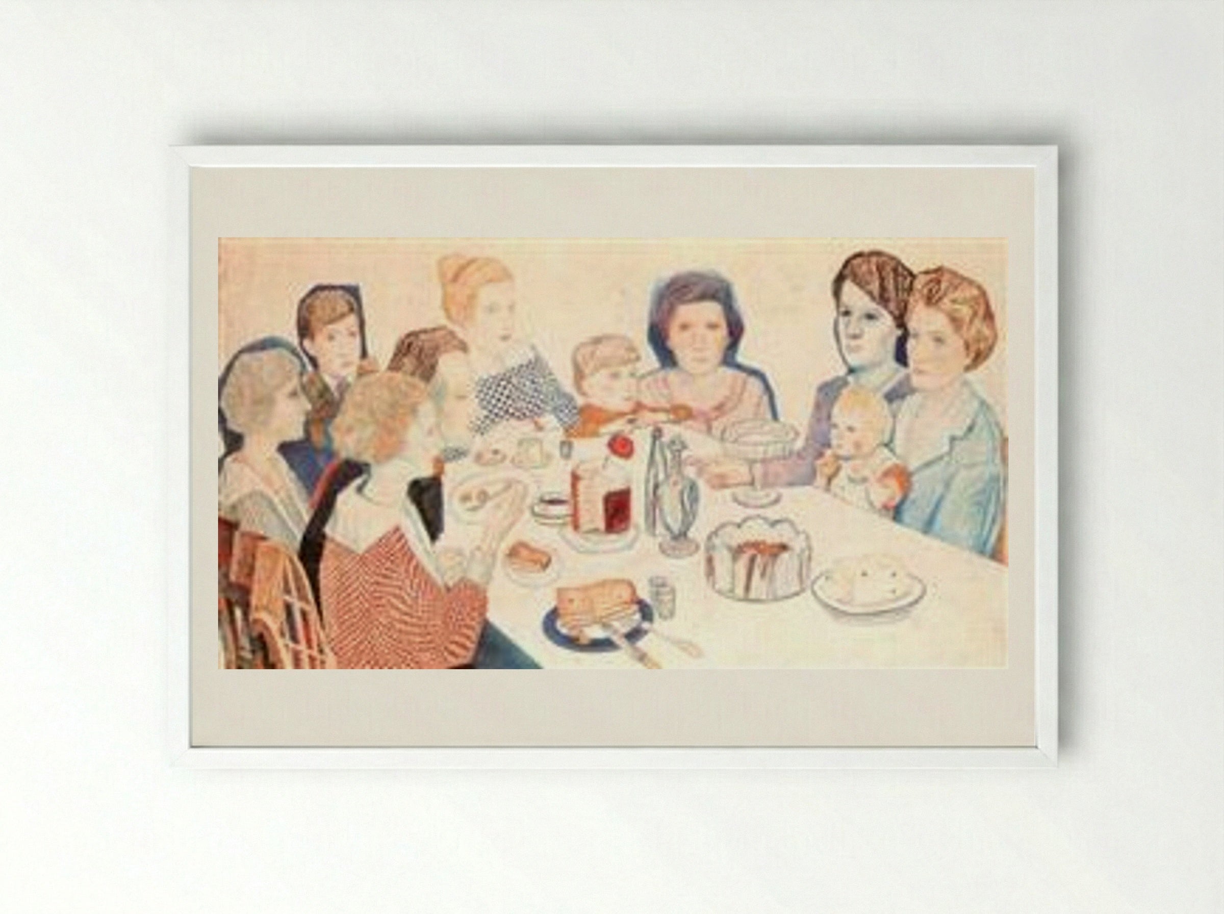 A Family Portrait - Pavel Filonov - Framed Print White