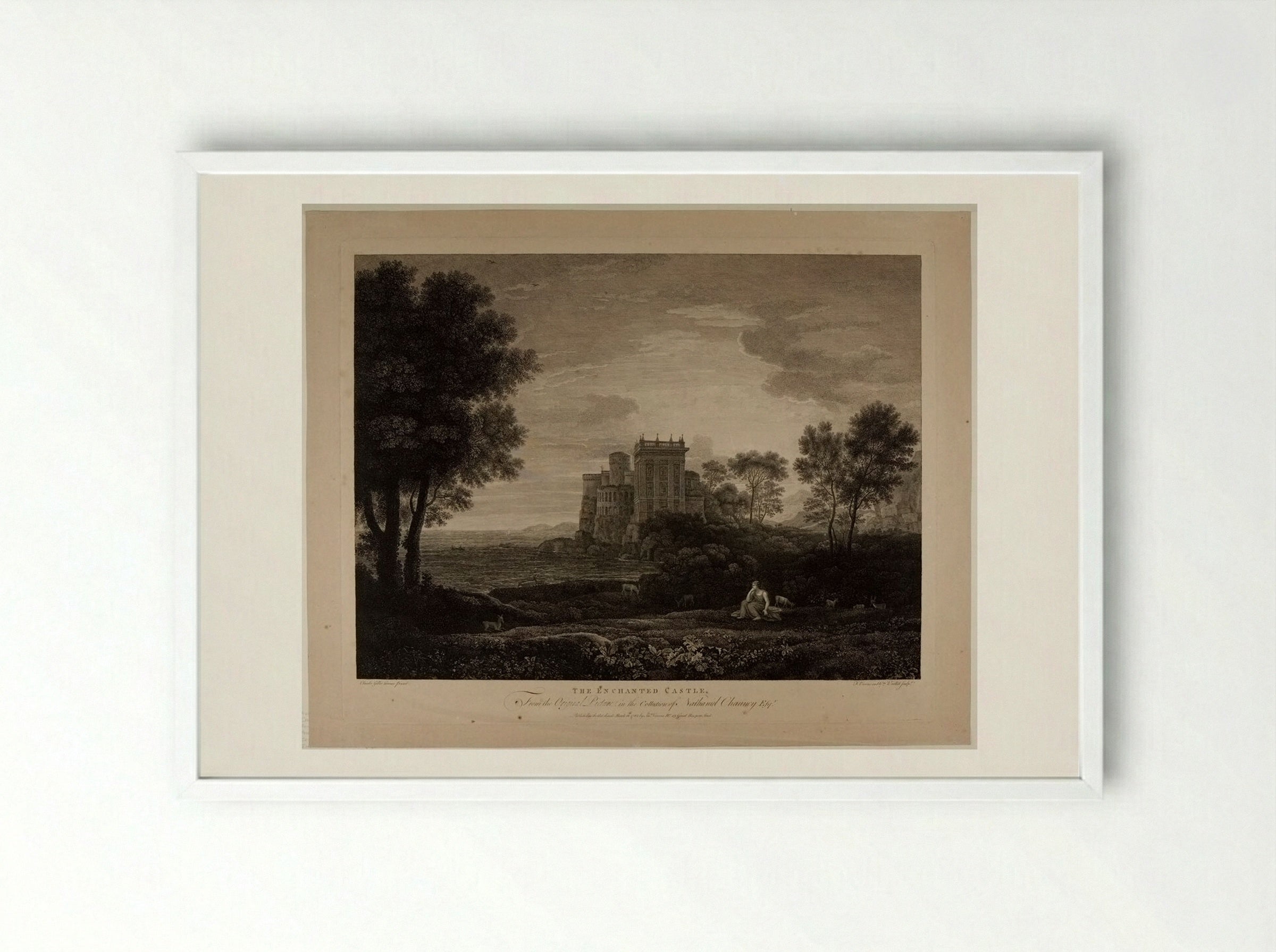 The Enchanted Castle - François Vivares - Framed Print White
