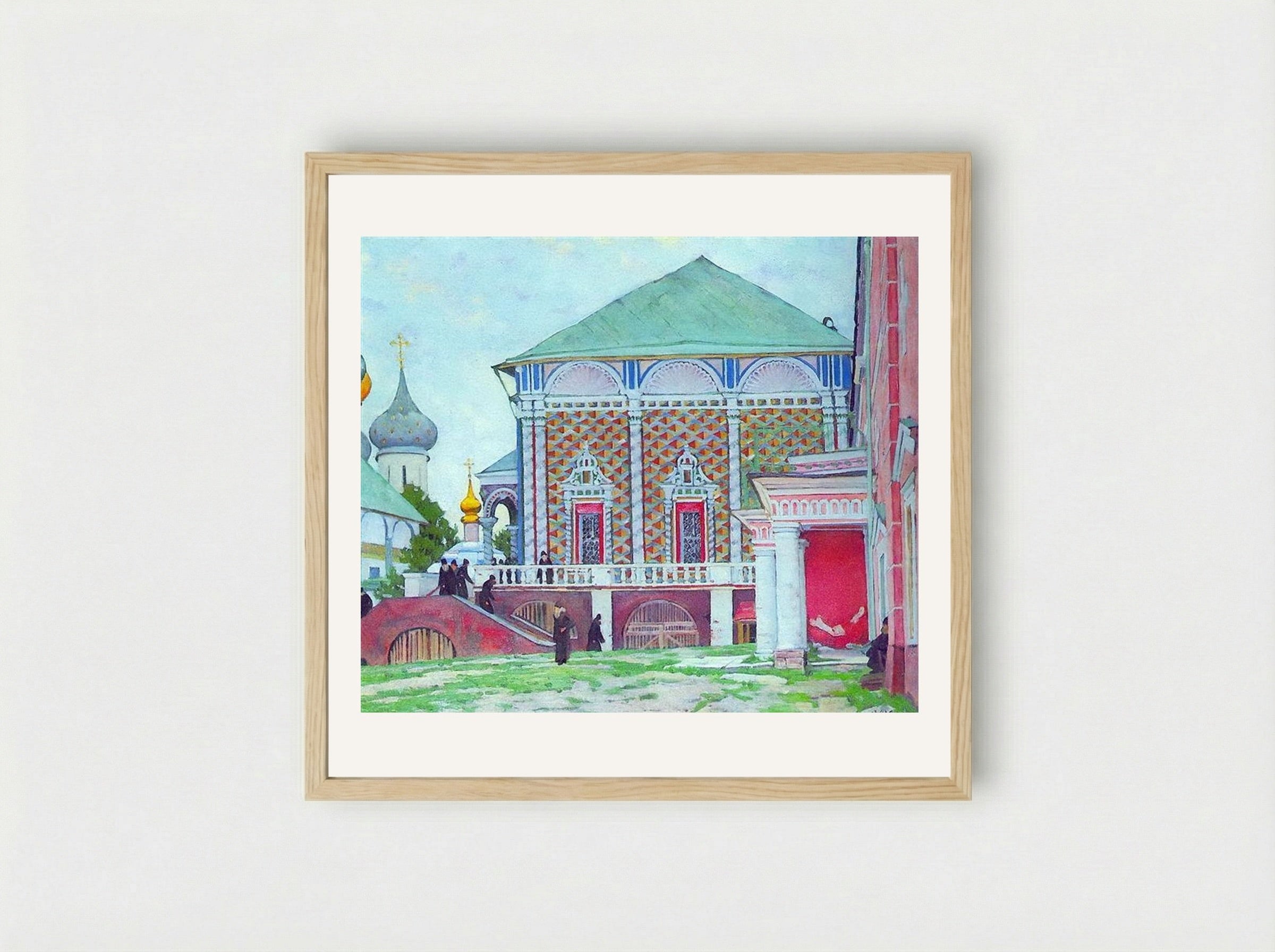 Refectory of the Trinity Sergius Lavra - Konstantin Yuon - Framed Print Wood