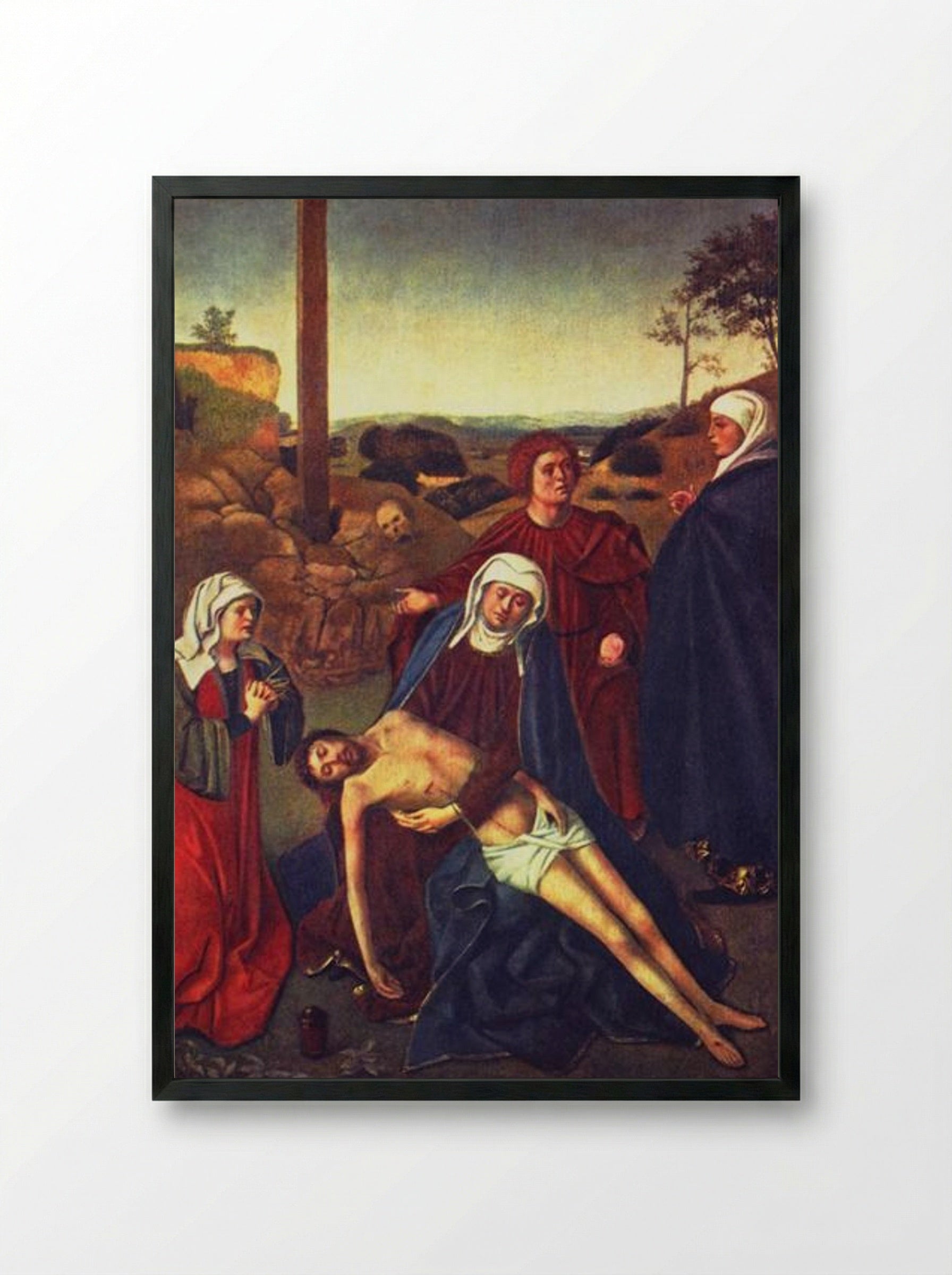 The Lamentation - Petrus Christus - Framed Print Black