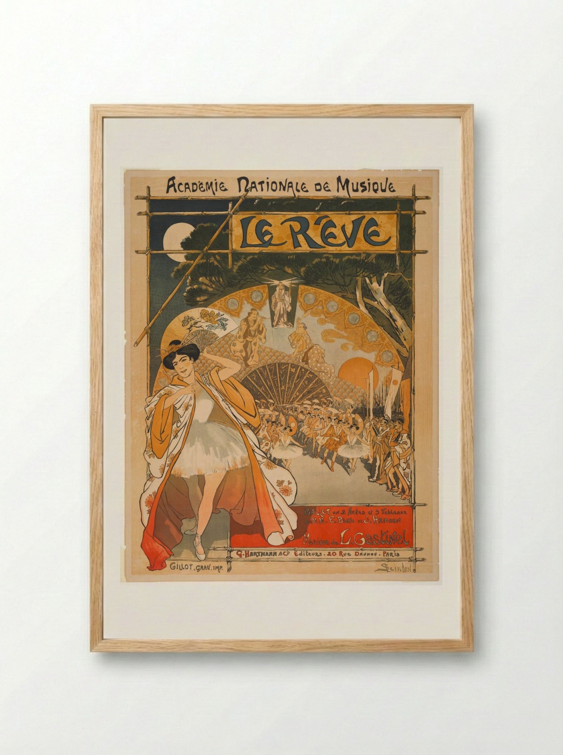 Le Rêve - Théophile Alexandre Steinlen - Framed Print Wood