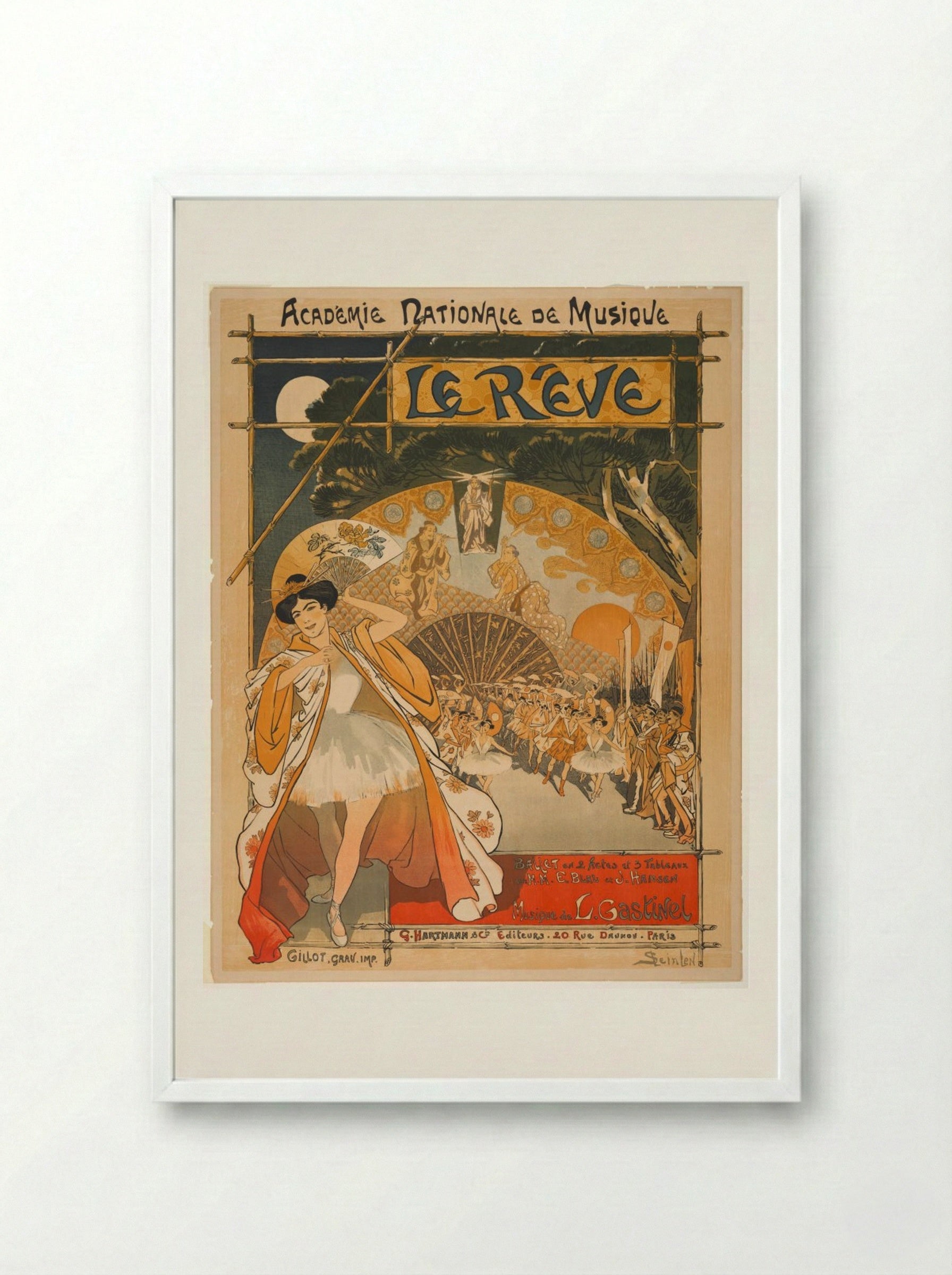Le Rêve - Théophile Alexandre Steinlen - Framed Print White