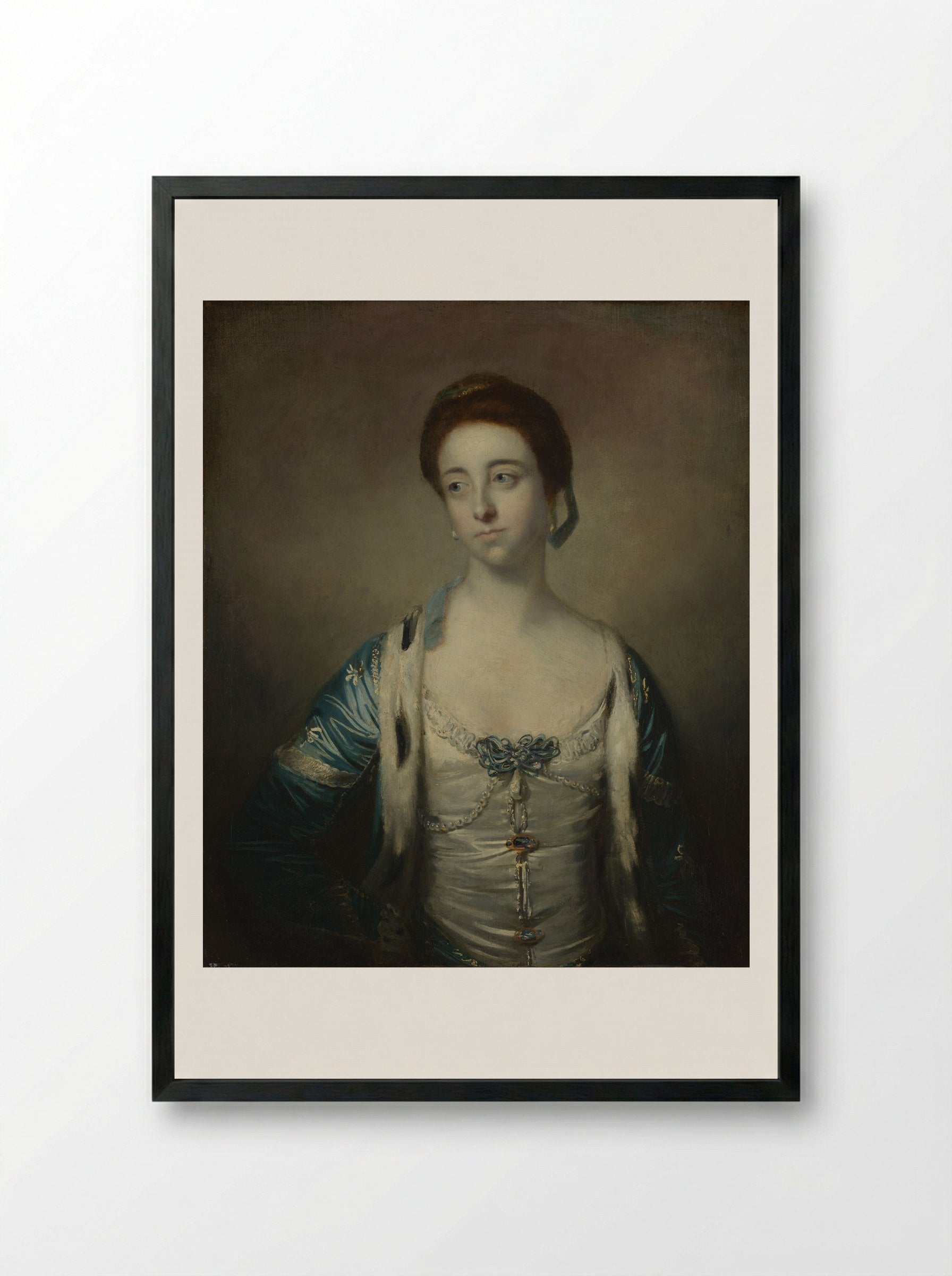 Mrs. Robert Brudenell - Sir Joshua Reynolds - Framed Print Black