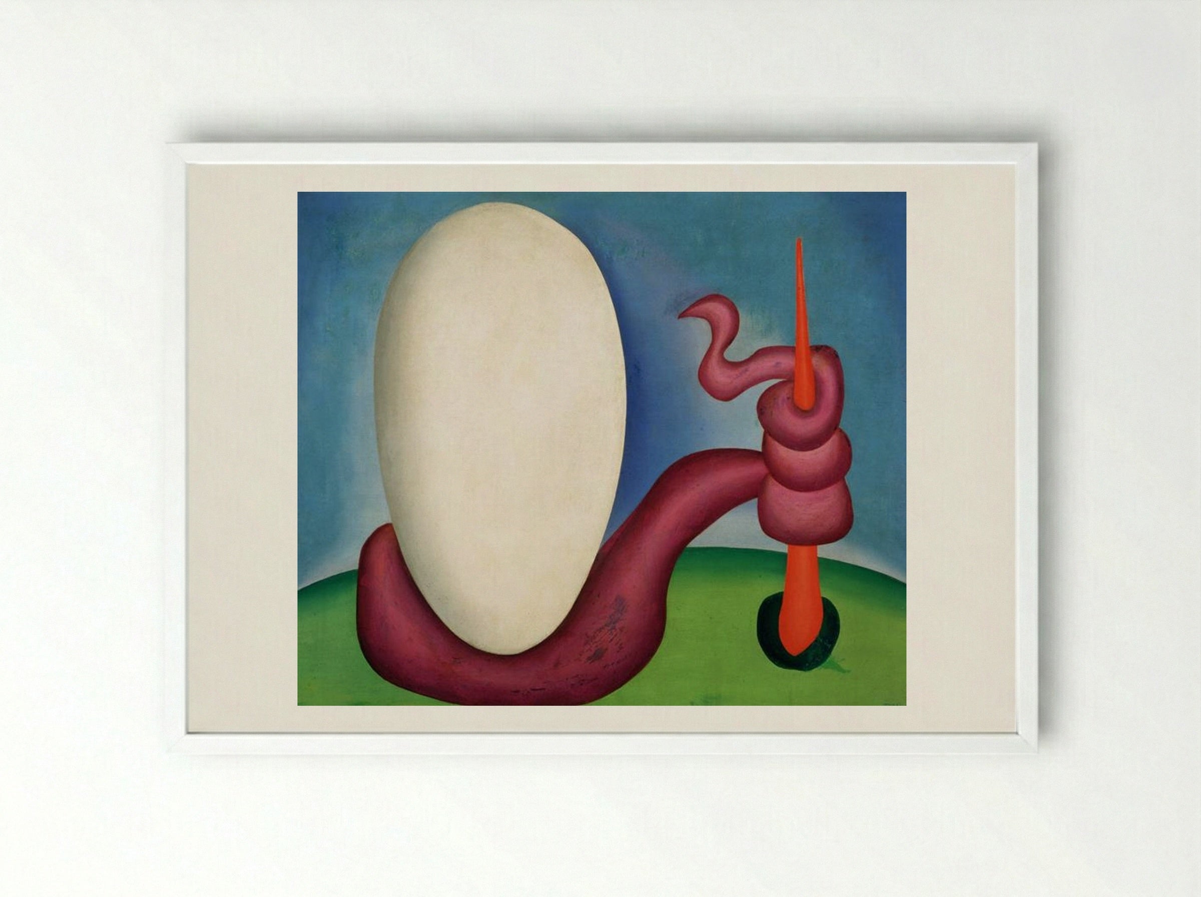 The Egg - Tarsila do Amaral - Framed Print White